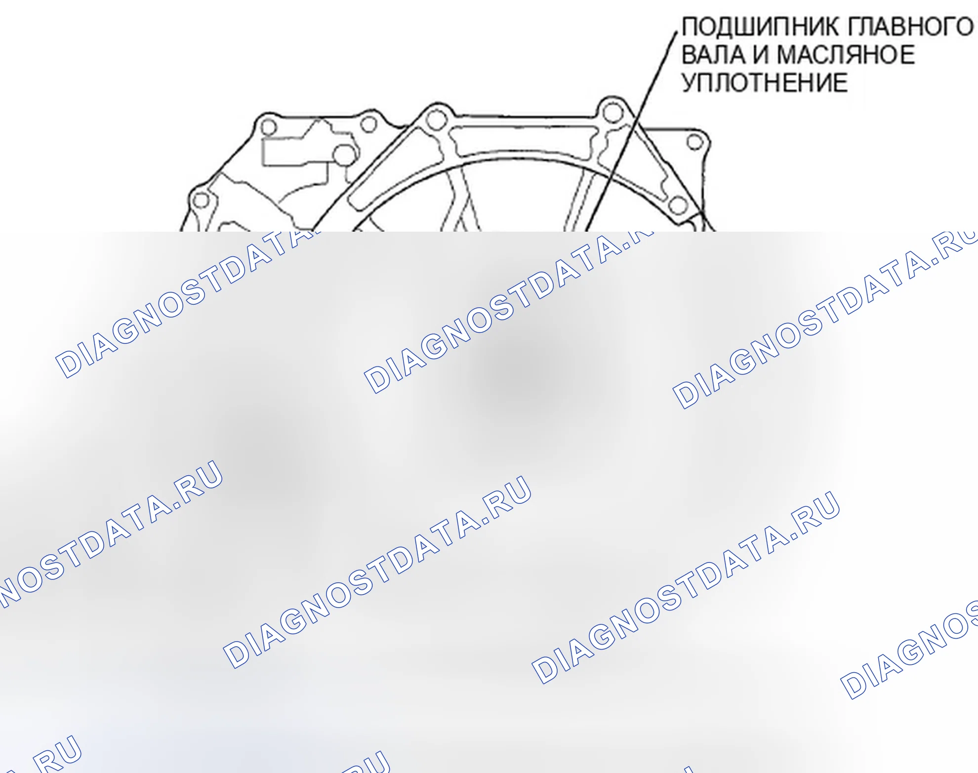 Рис. 277: Сторона гидротрансформатора. Honda Crosstour I