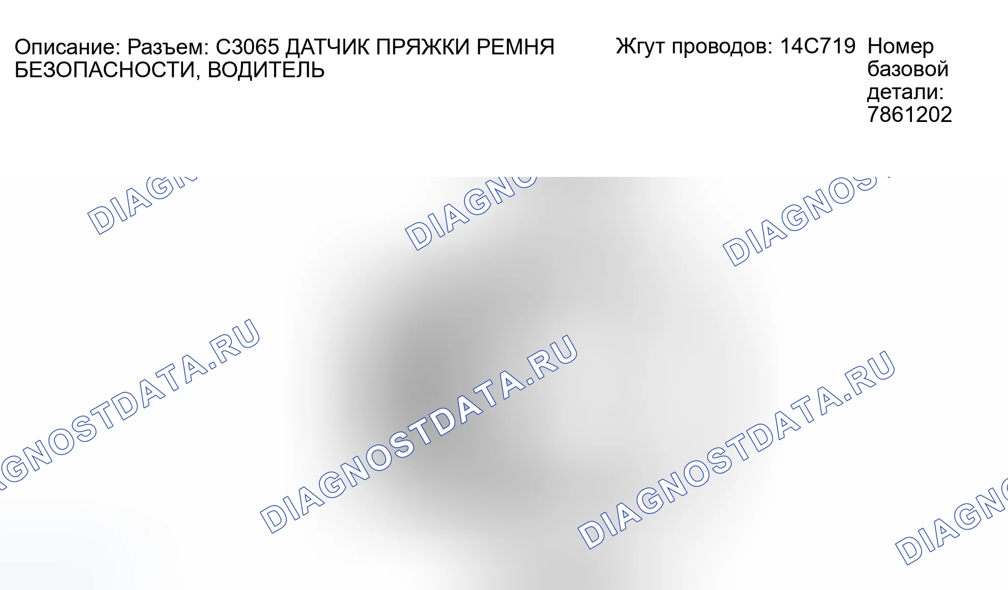 Рис. 281: Идентификация разъема C3065. Ford Escape I рестайлинг