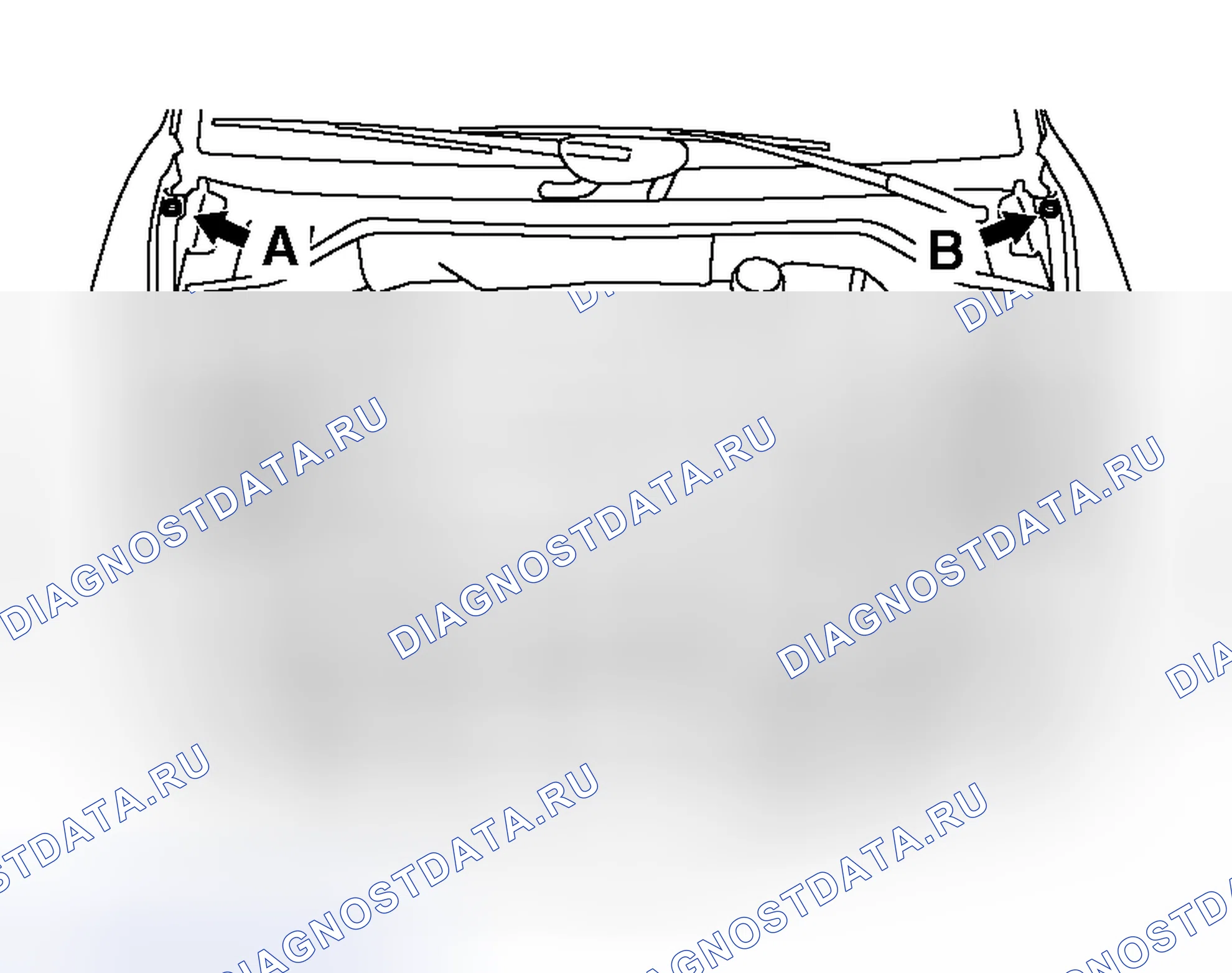 Рис. 17: > > B < < УСТАНОВКА КРЕПЛЕНИЯ ДВИГАТЕЛЯ. Mitsubishi Endeavor I