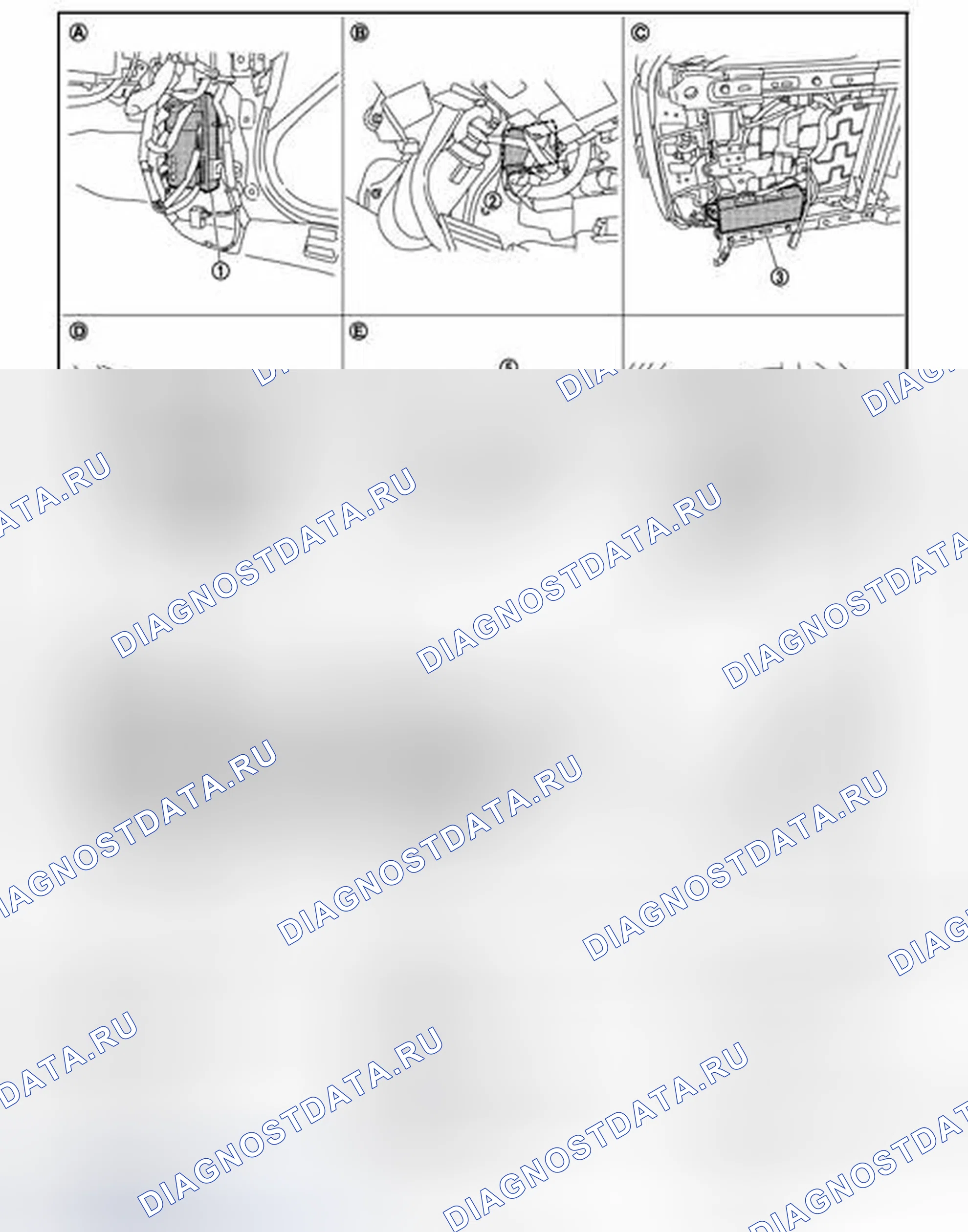 Рис. 232: РУЧНАЯ ФУНКЦИЯ: Расположение компонентов. Infiniti G37 IV рестайлинг