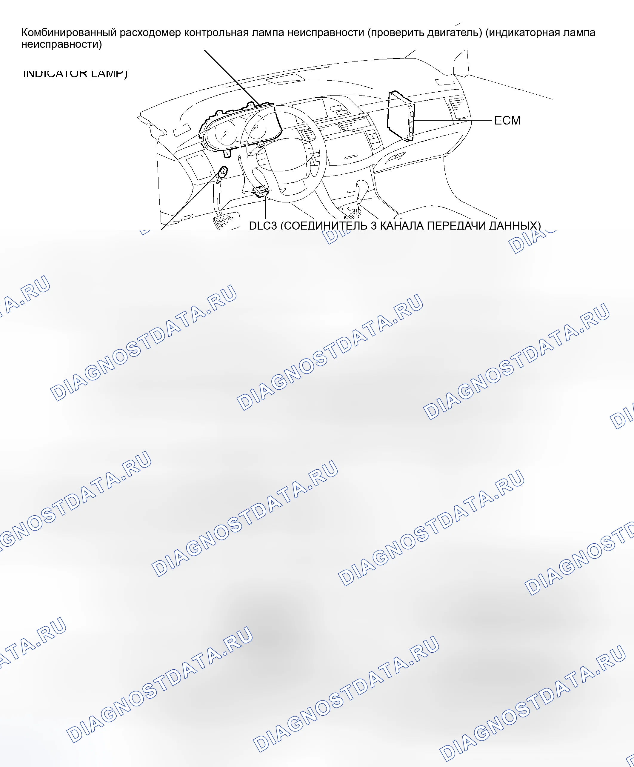 Рис. 498: РАСПОЛОЖЕНИЕ ДЕТАЛЕЙ. Toyota Avalon XX30