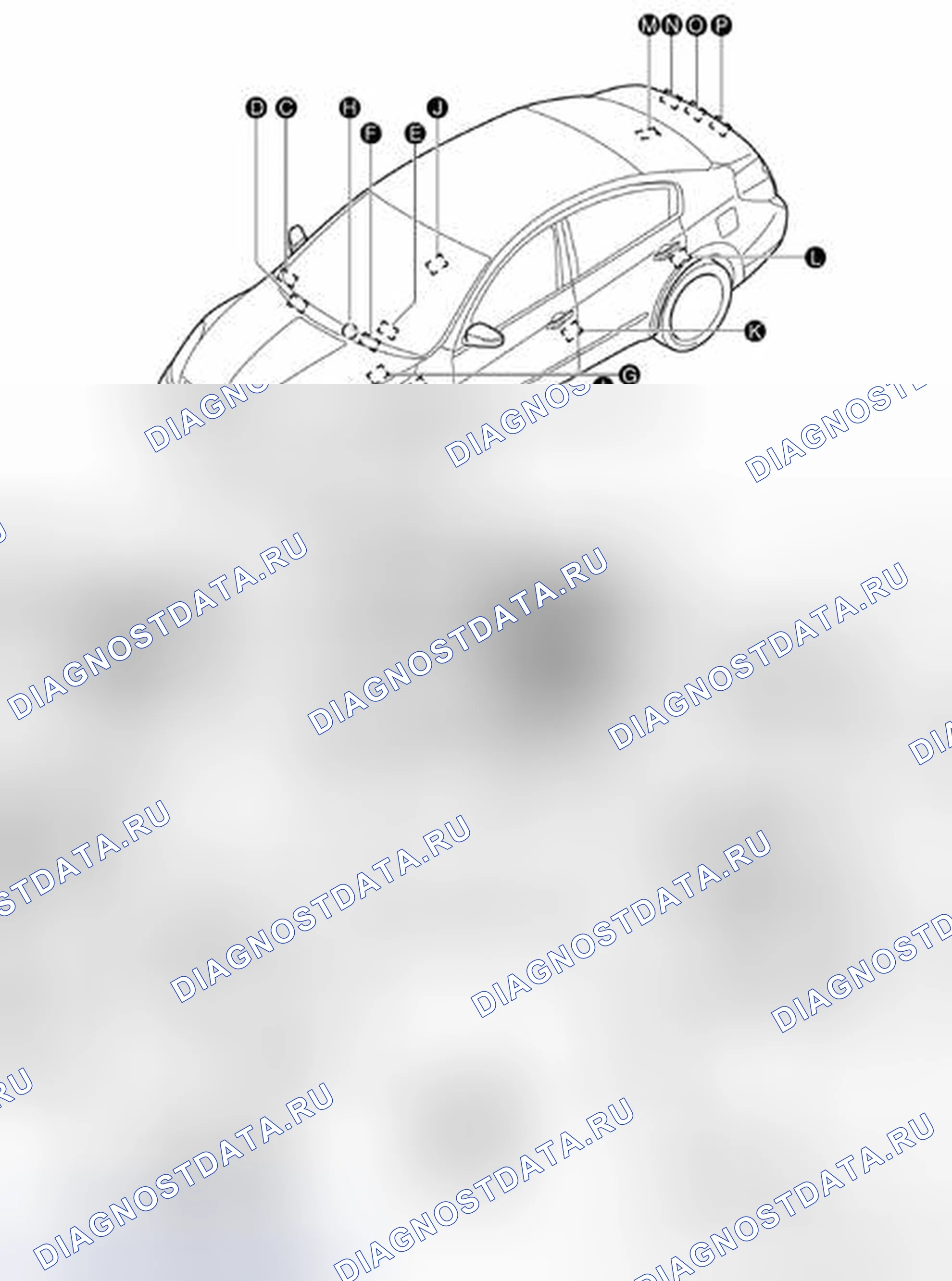 Рис. 760: ИНТЕЛЛЕКТУАЛЬНЫЙ КЛЮЧ: расположение компонентов. Nissan Altima L32 рестайлинг