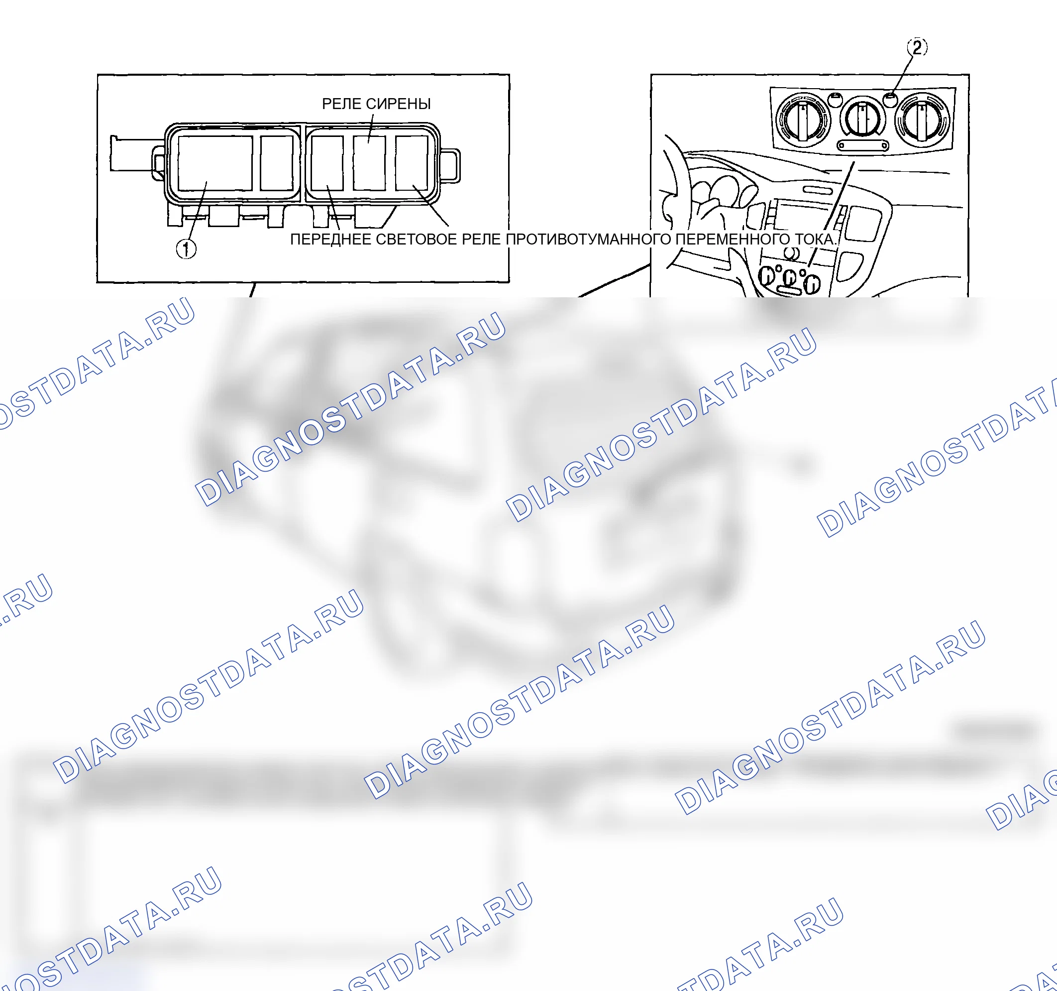 Рис. 2: ИНДЕКС МЕСТОПОЛОЖЕНИЯ ДЕФРОСТЕРА ЗАДНЕГО ОКНА. Mazda MPV III