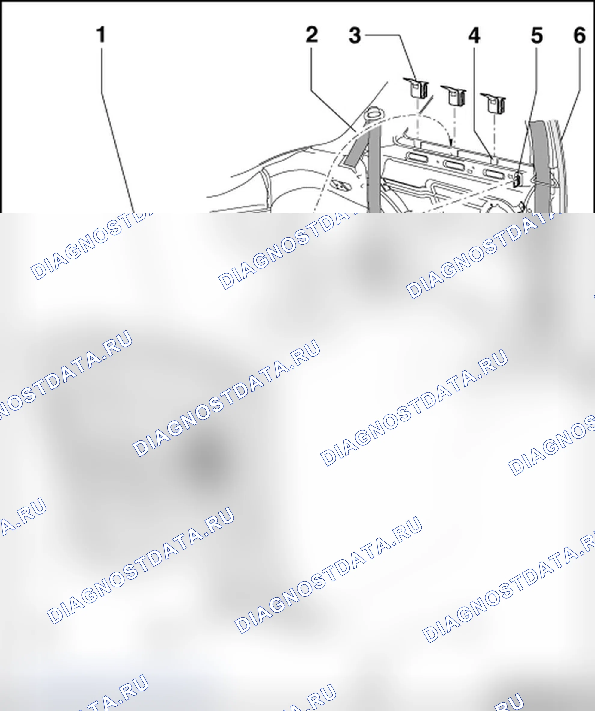 Рис. 6: ОБЗОР УЗЛА БОКОВОЙ облицовки. Volkswagen New Beetle A4