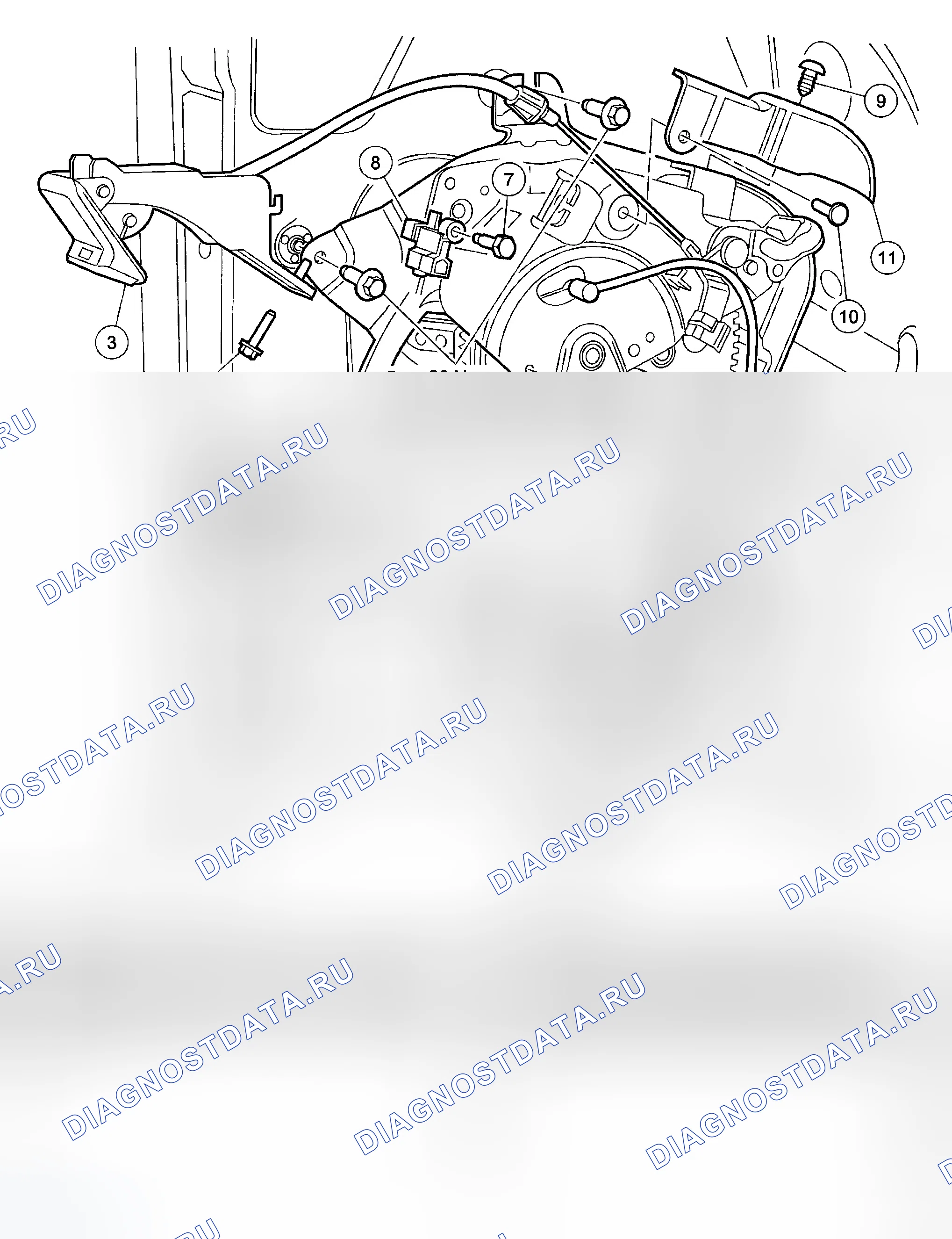 Рис. 22: Управление стояночным тормозом. Ford Pickup F350 Super Duty 