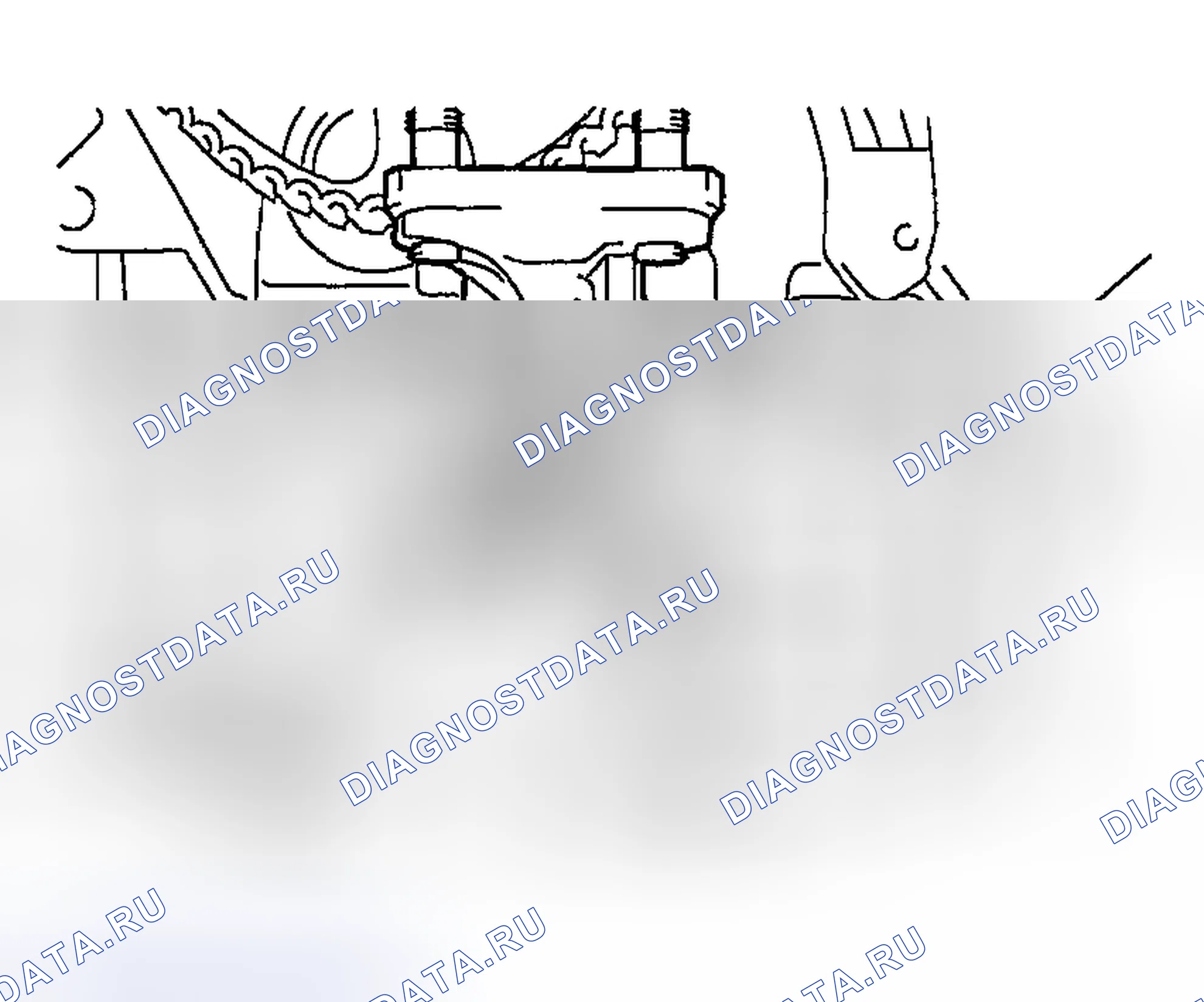 Рис. 156: > > B < < УСТАНОВКА КРОНШТЕЙНА ОПОРЫ ДВИГАТЕЛЯ. Mazda MX-30 I