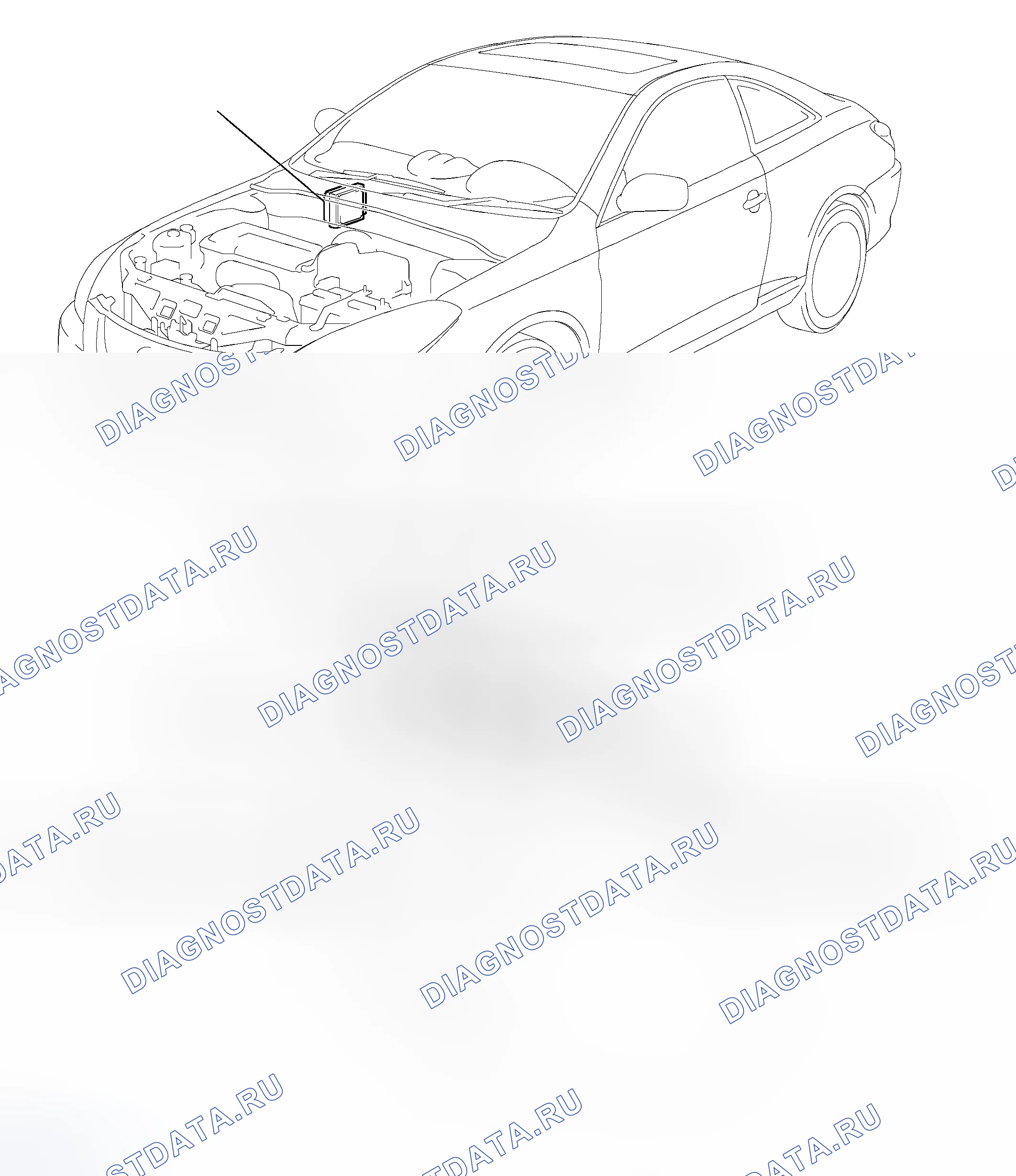 Рис. 1: РАСПОЛОЖЕНИЕ ДЕТАЛЕЙ. Toyota Camry Solara II