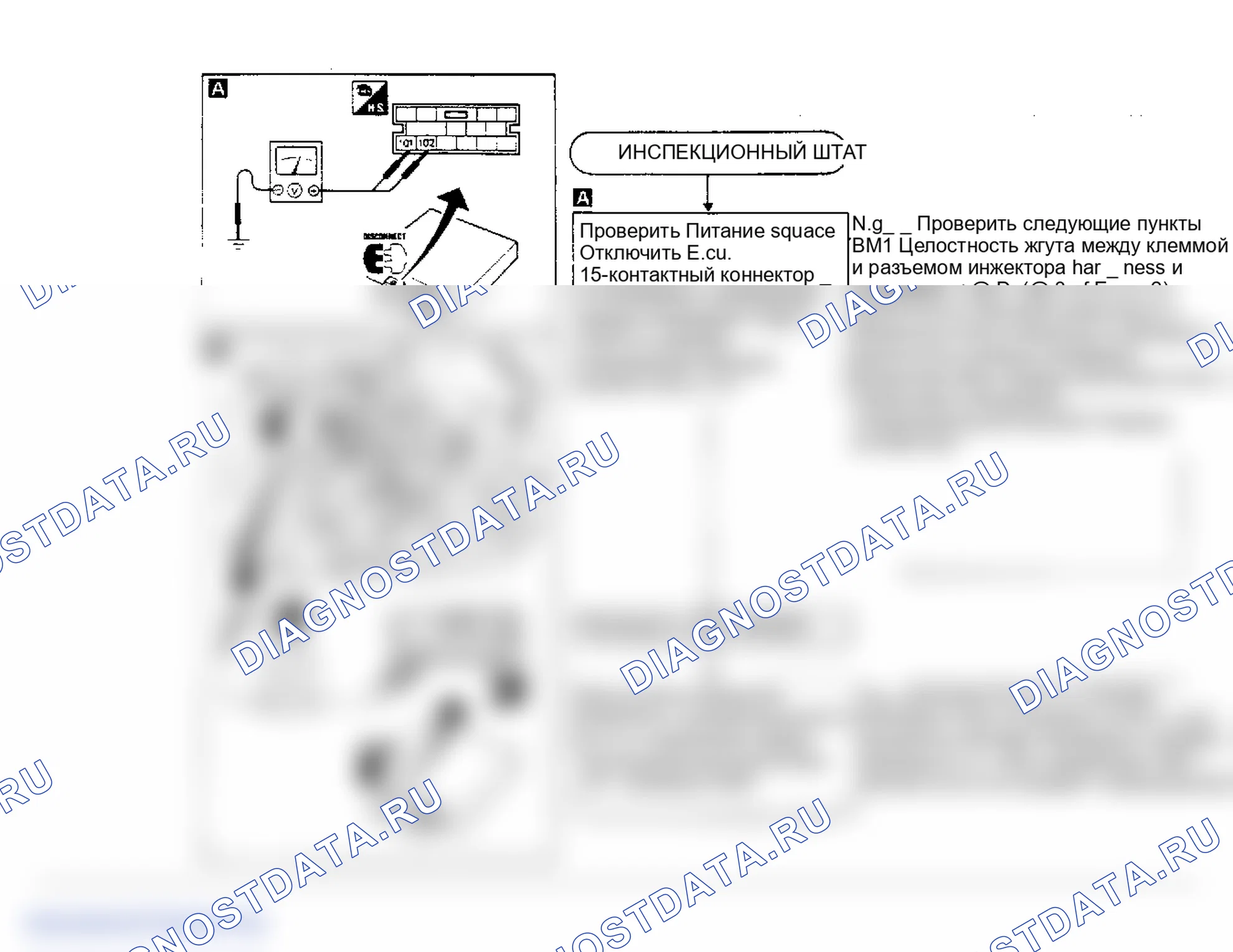 Рис. 51: Pulsar Nx Xe Inj неисправность (Non Self-Diag Item) проверка Q. Nissan Pulsar N13