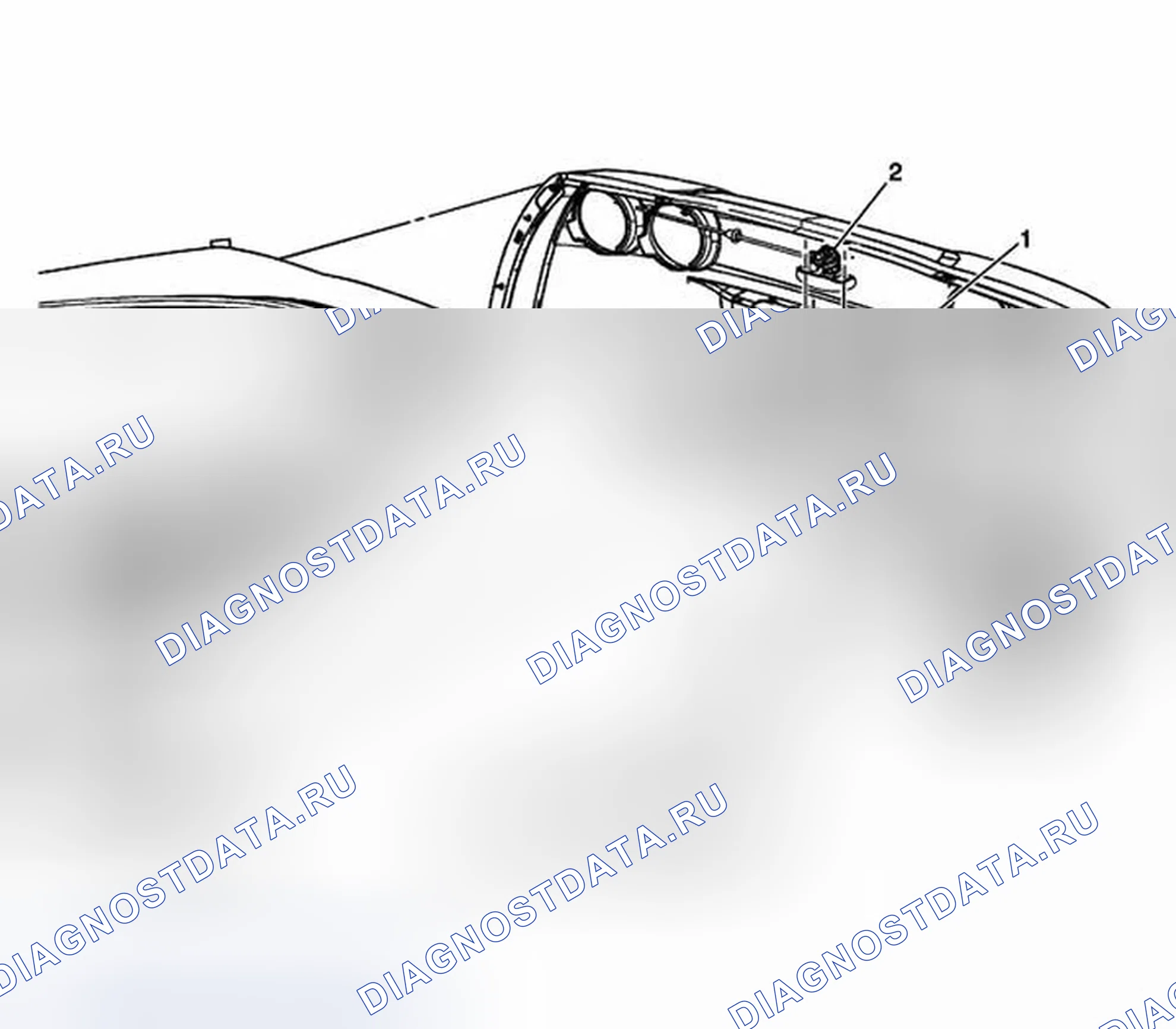Рис. 8: Замена цилиндра замка крышки заднего отсека. Chevrolet Corvette C6