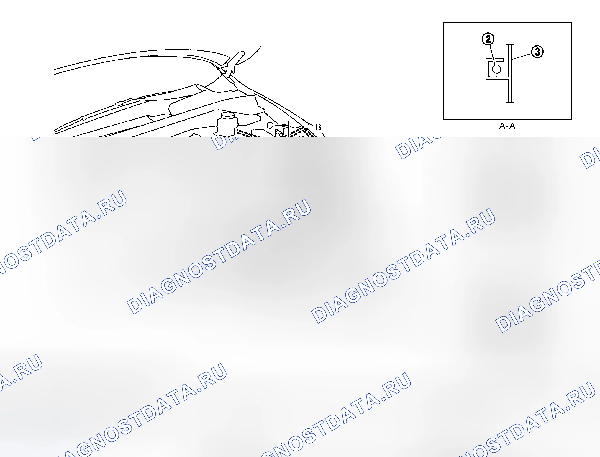 Рис. 31: Снятие и установка управления замком капота. Honda S660 I