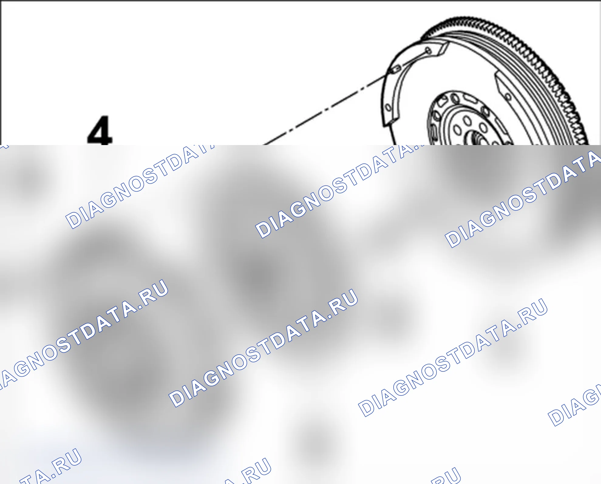 Рис. 81: Снятие двухмассового маховика - 3,8 л. Porsche 911 GT3 997
