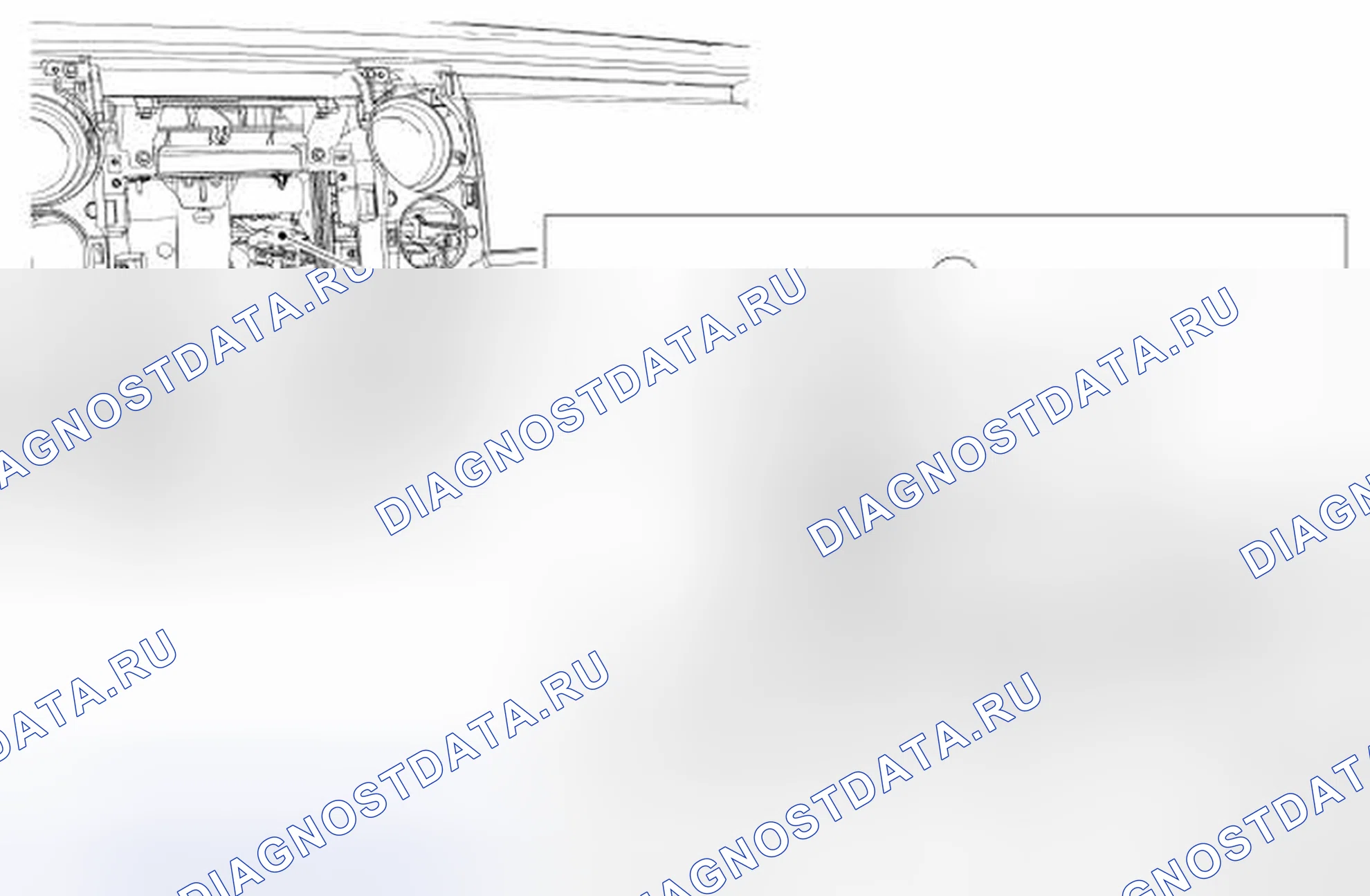 Рис. 438: Привод двери для смешивания температуры - Rh. Ford Pickup F250 Super Duty II