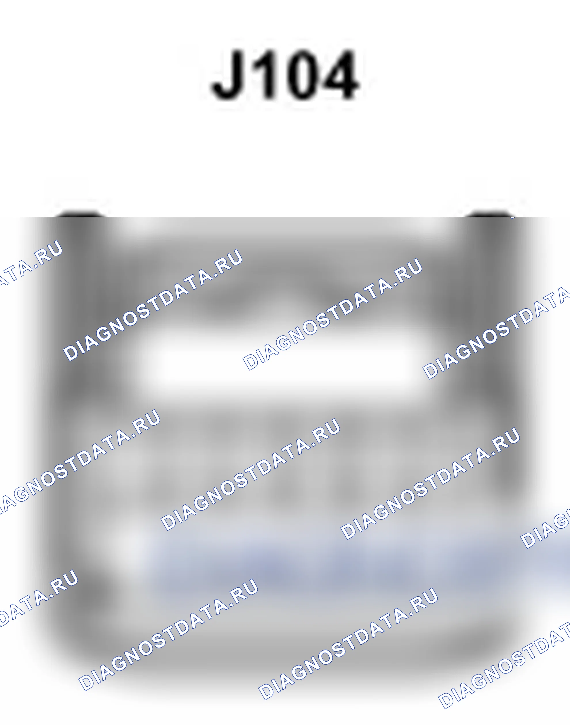 Рис. 332: Вид с торца разъема дисплея навигационного модуля (J104). Lexus IS F I