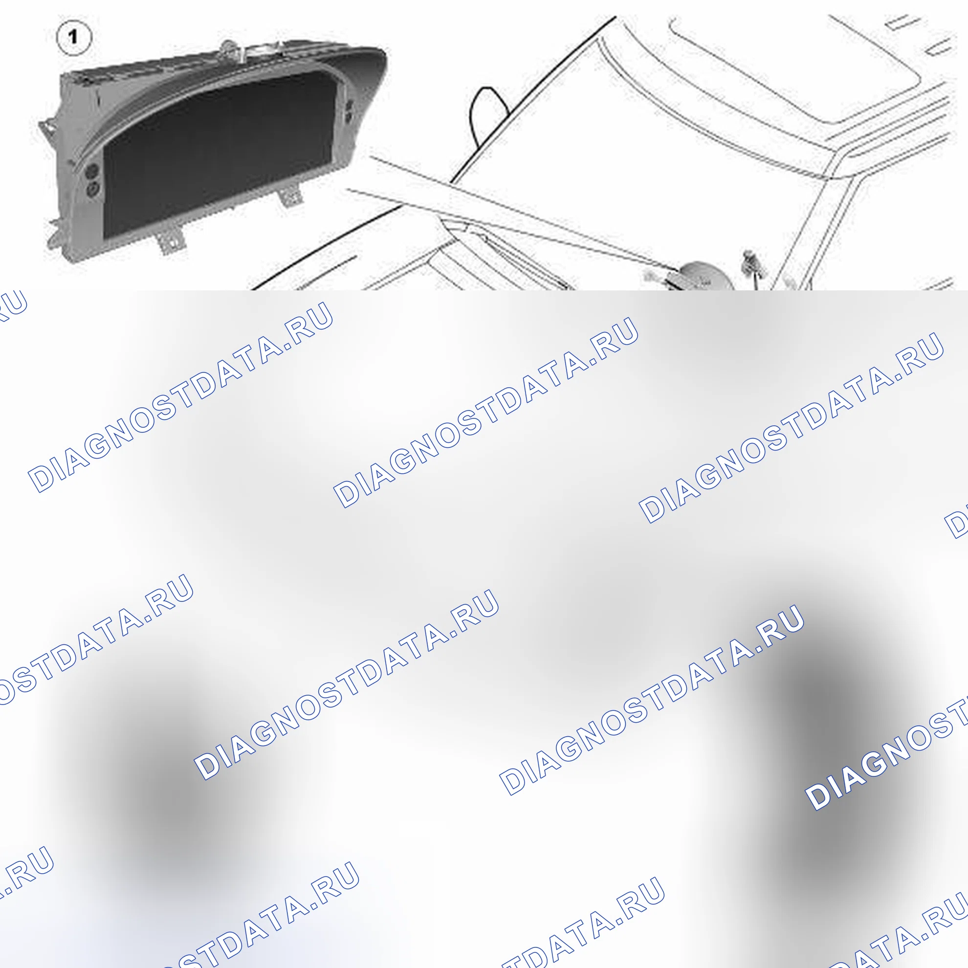 Рис. 102: ПРИБОРНАЯ ПАНЕЛЬ - РАСПОЛОЖЕНИЕ КОМПОНЕНТОВ. Land Rover Range Rover L322