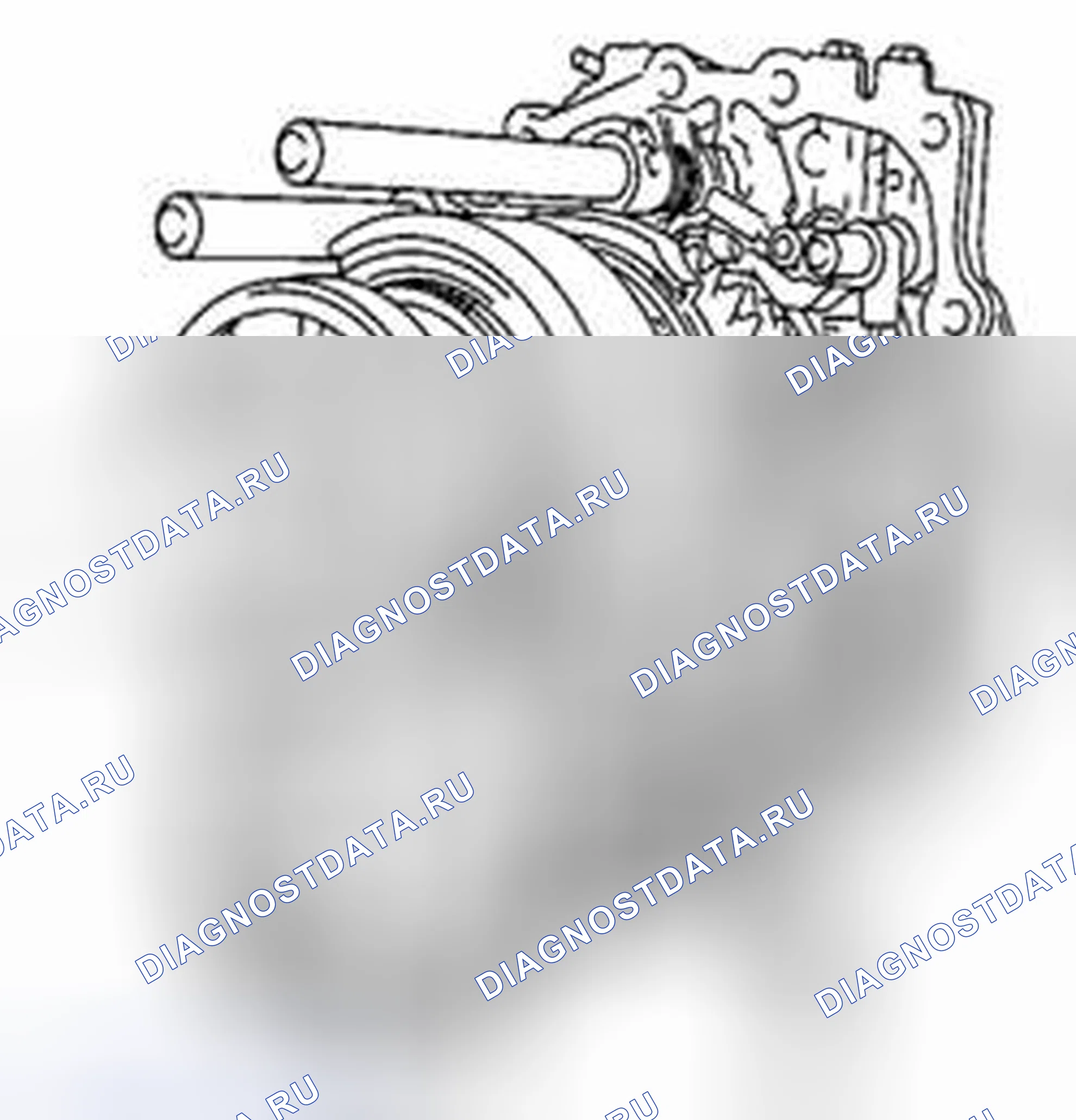 Рис. 40: Компоненты управления переключением передач. Suzuki Equator I