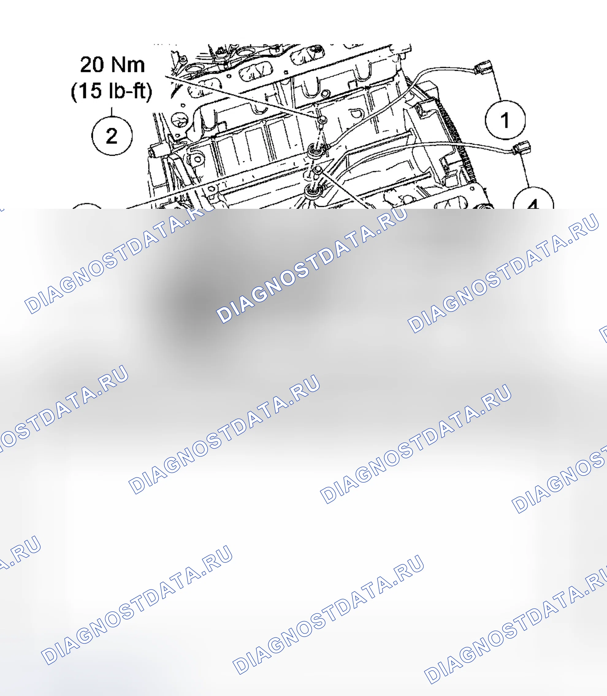 Рис. 85: Датчик детонации (Ks) - 5,4 л (3V). Ford Pickup F350 Super Duty 