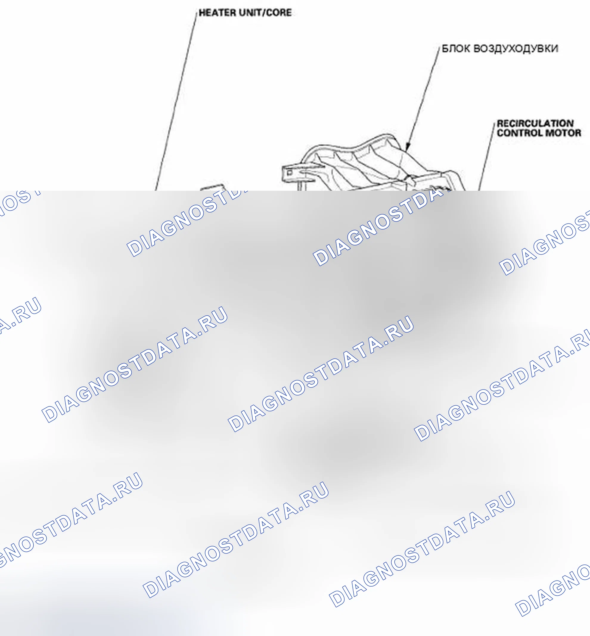 Рис. 1: Указатель расположения компонентов. Honda Civic VIII