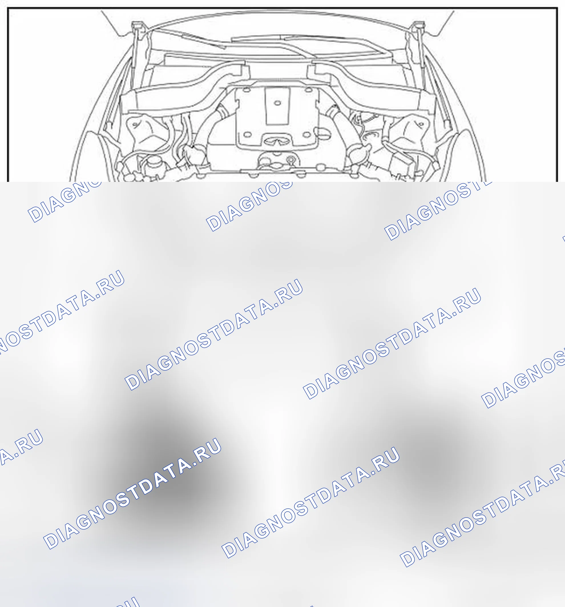 Рис. 43: Расположение компонентов. Infiniti QX50 I