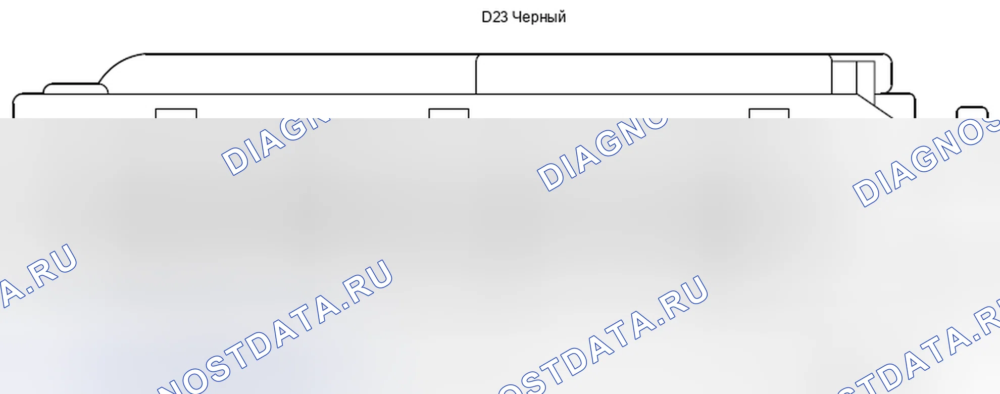 Рис. 544: Вид с торца разъема блок управления двигателем (D23). Lexus ES XV60