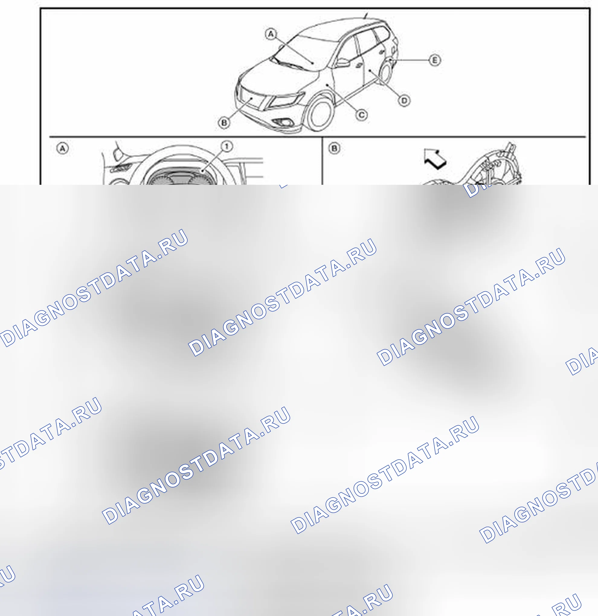 Рис. 78: КОРПУС. Nissan Pathfinder IV рестайлинг