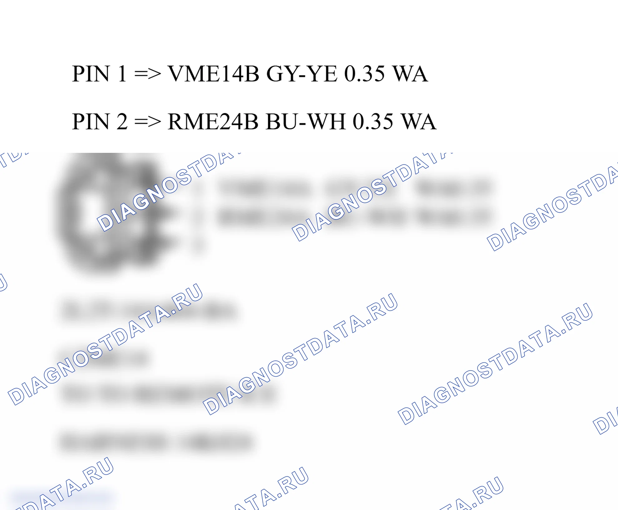 Распиновка разъёма Control. Ford Transit VI