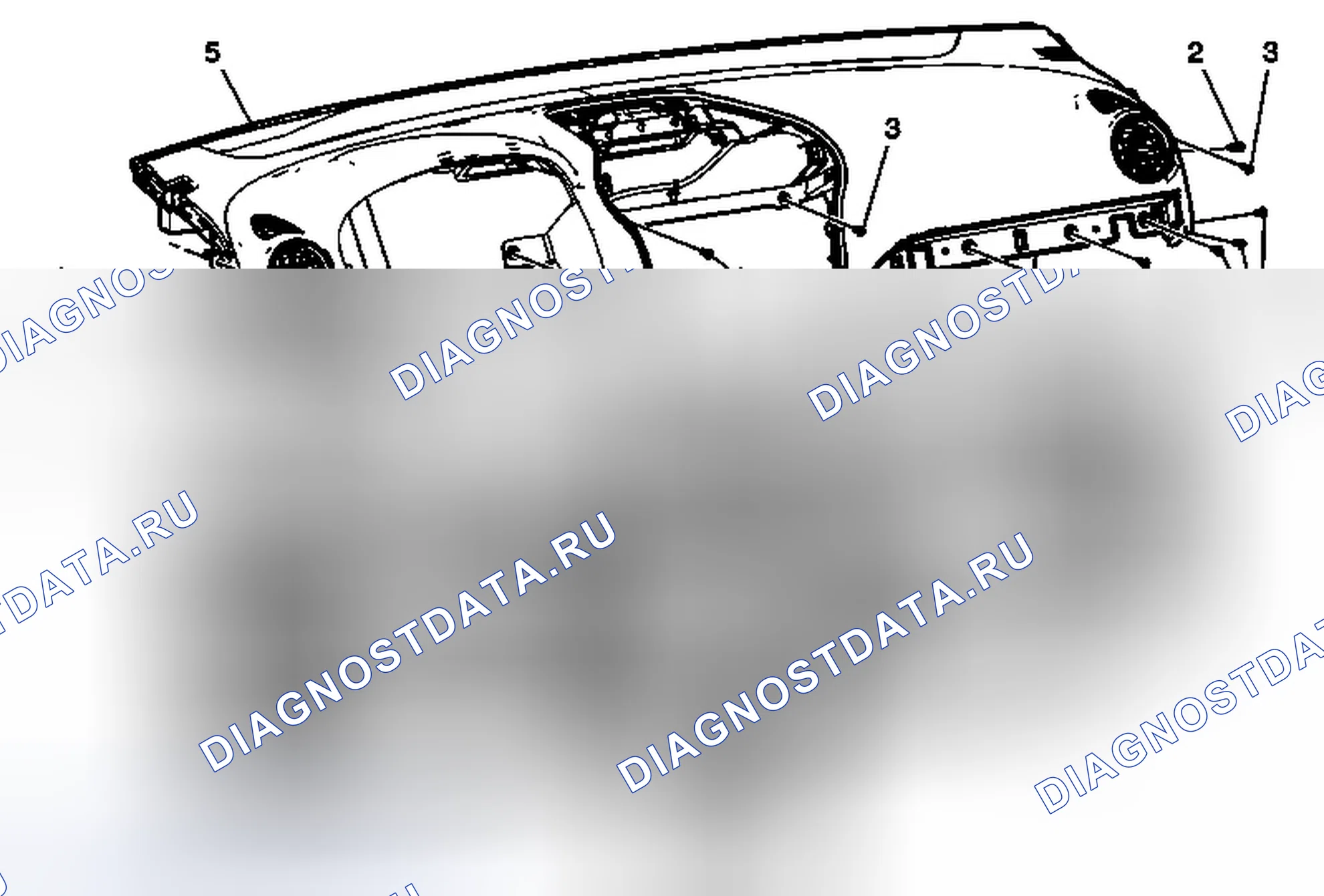 Рис. 1: Замена обрезной панели приборной панели. Chevrolet Captiva I рестайлинг