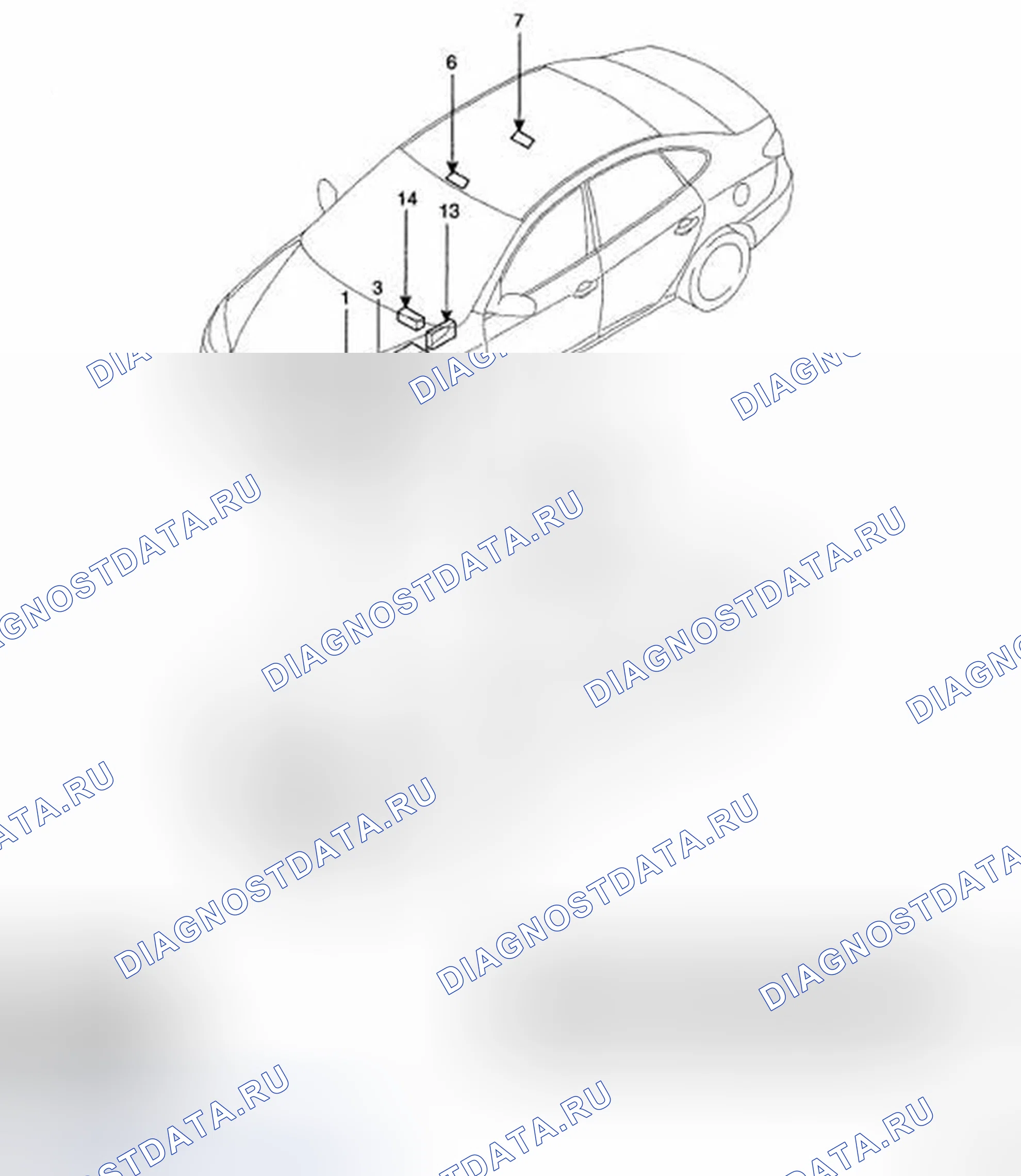 Рис. 1: РАСПОЛОЖЕНИЕ КОМПОНЕНТОВ. Hyundai Elantra IV