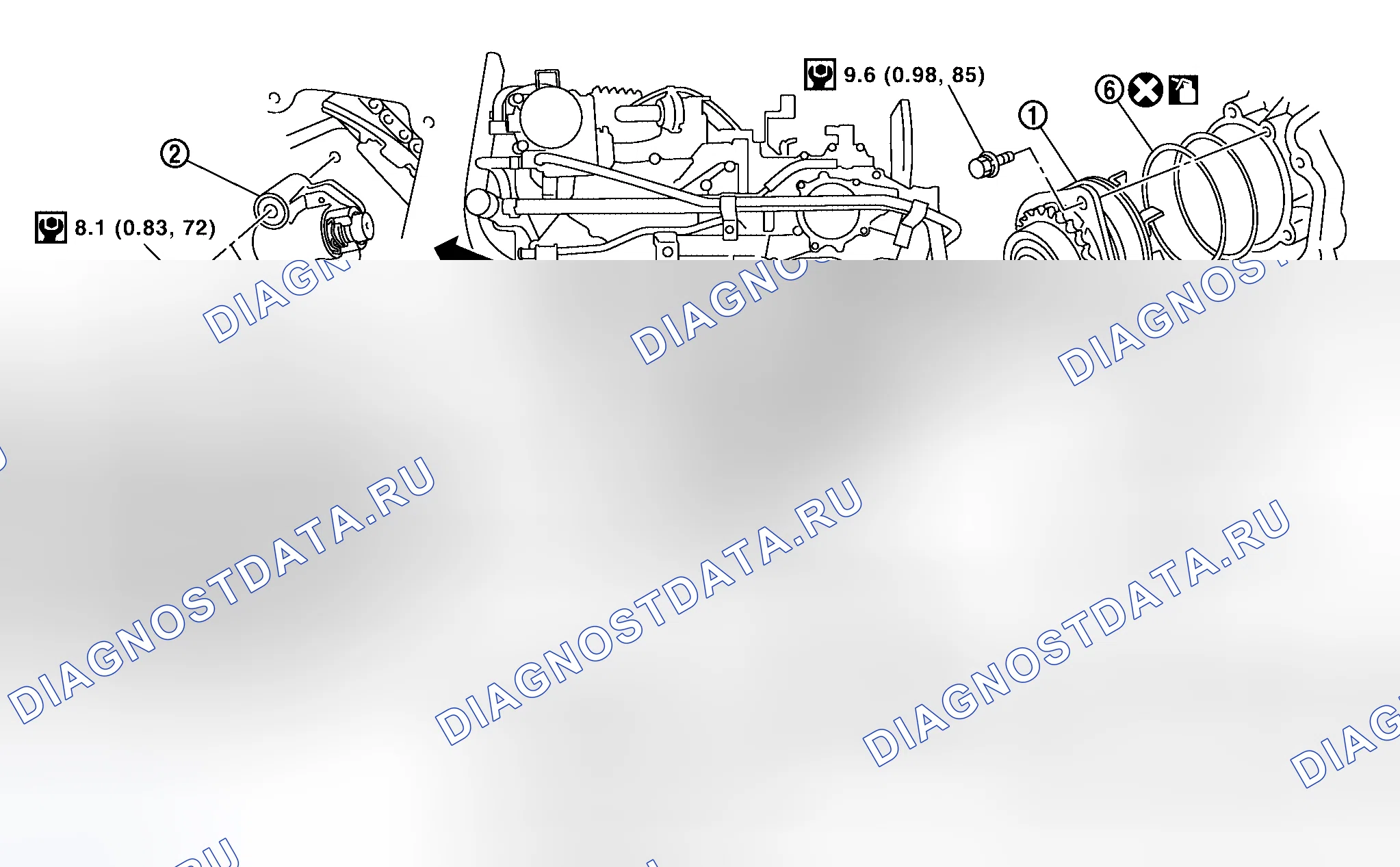 Рис. 44: Демонтаж и монтаж. Honda Odyssey I