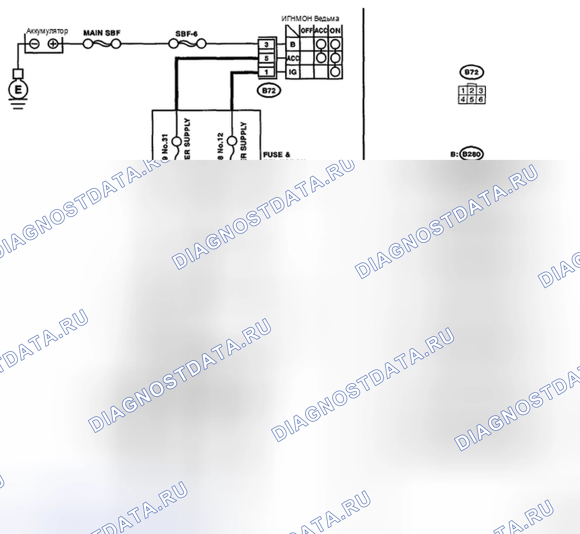 Рис. 10: электросхема. Subaru Impreza WRX GH