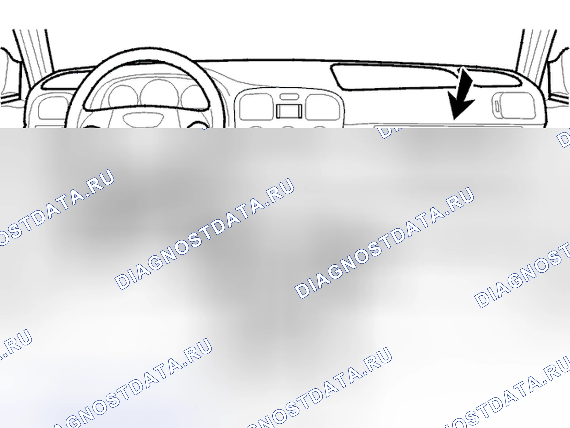 Рис. 107: Удаление панелей с нижней стороны приборной панели. Volvo S40 I рестайлинг