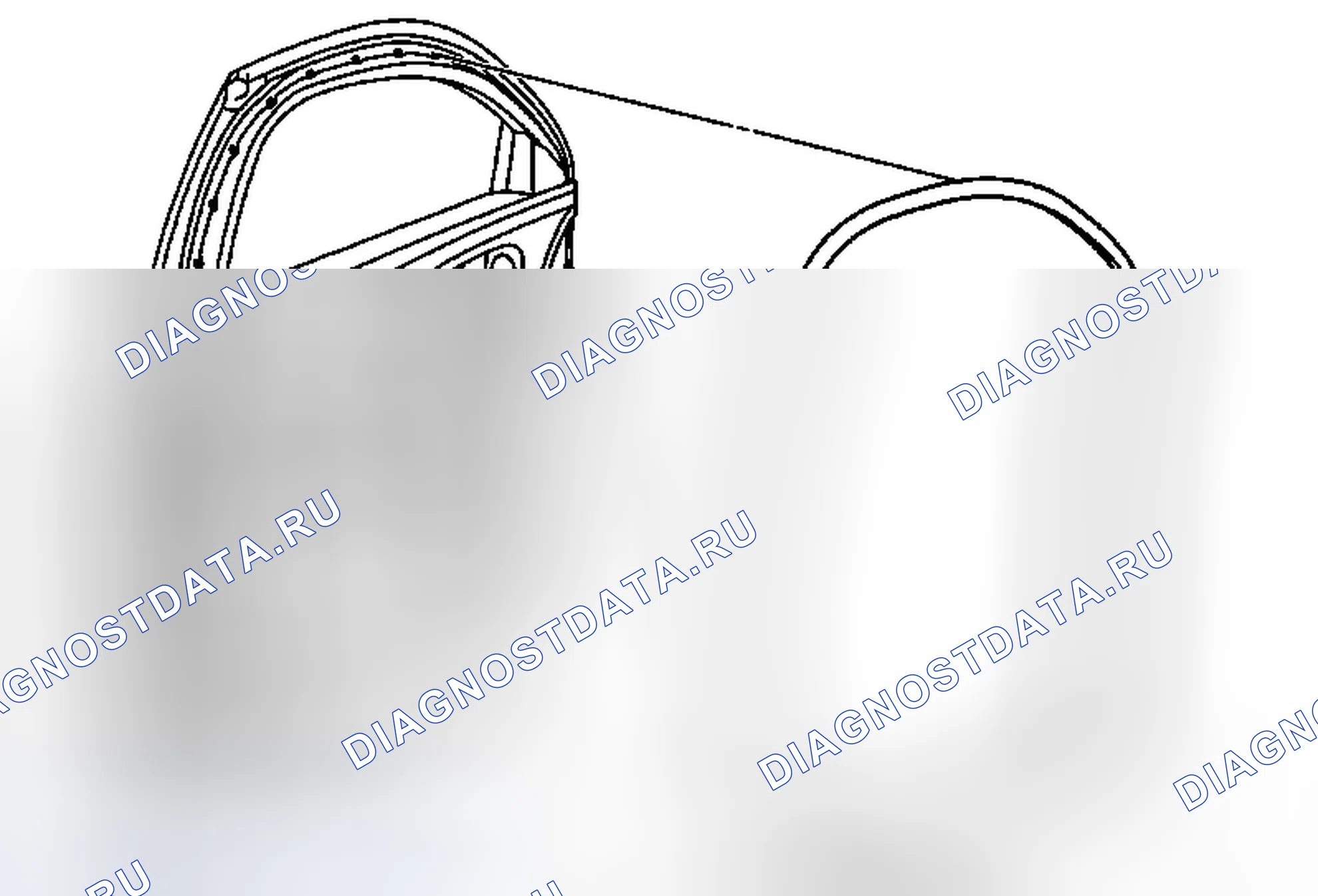 Рис. 60: Замена передней двери Weatherstrip. Chevrolet Equinox II