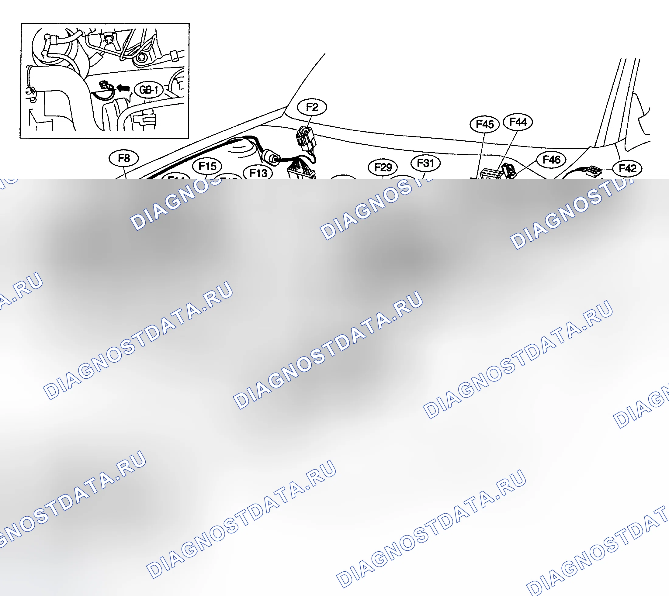 Рис. 1: электросхемы. Subaru Legacy BD/BG/BK