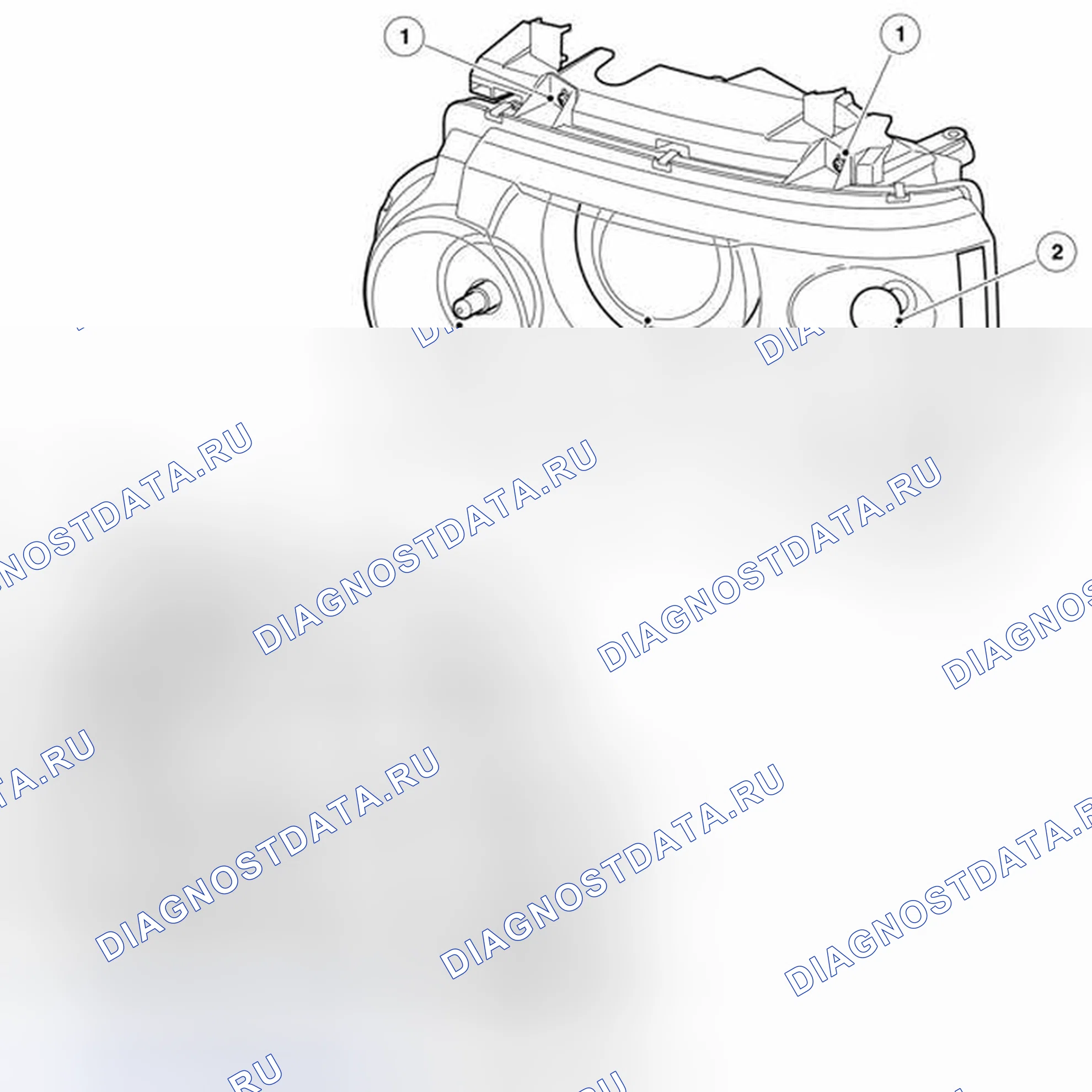 Рис. 17: ГАЛОГЕННЫЕ ФАРЫ. Land Rover Range Rover L322