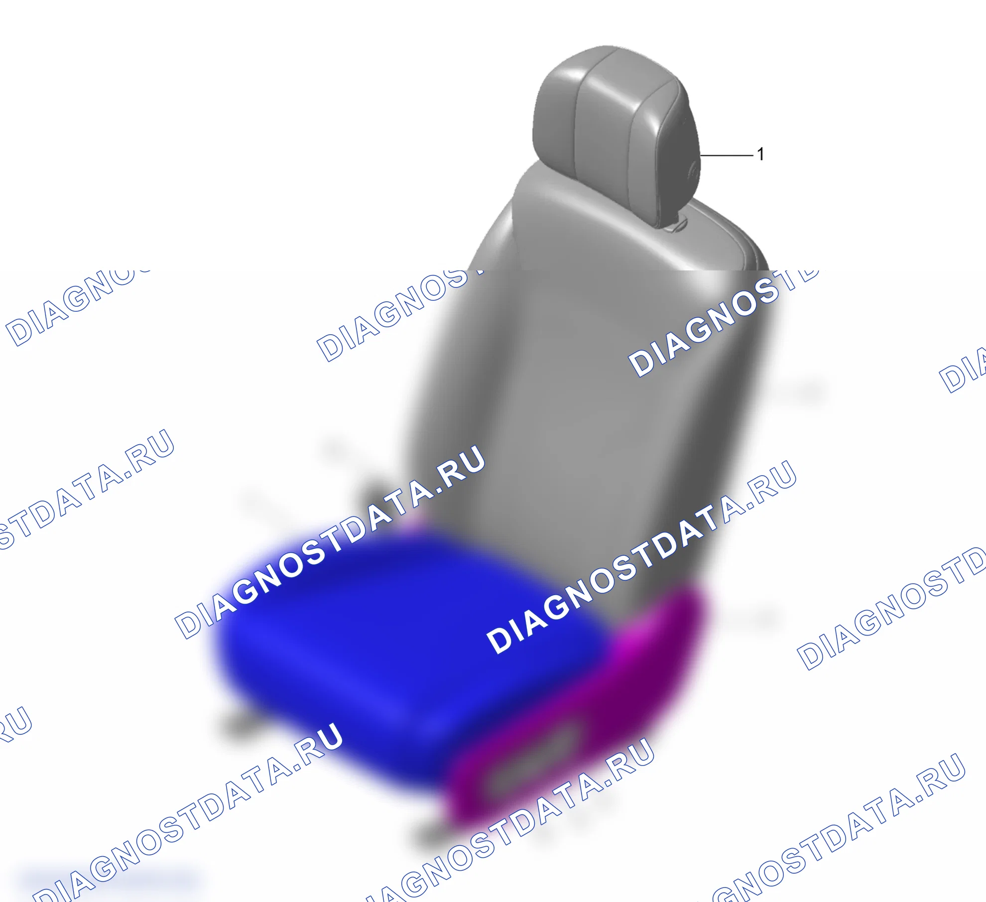 Схема расположения сиденья водителя — Wey V8X. Wey V8X I