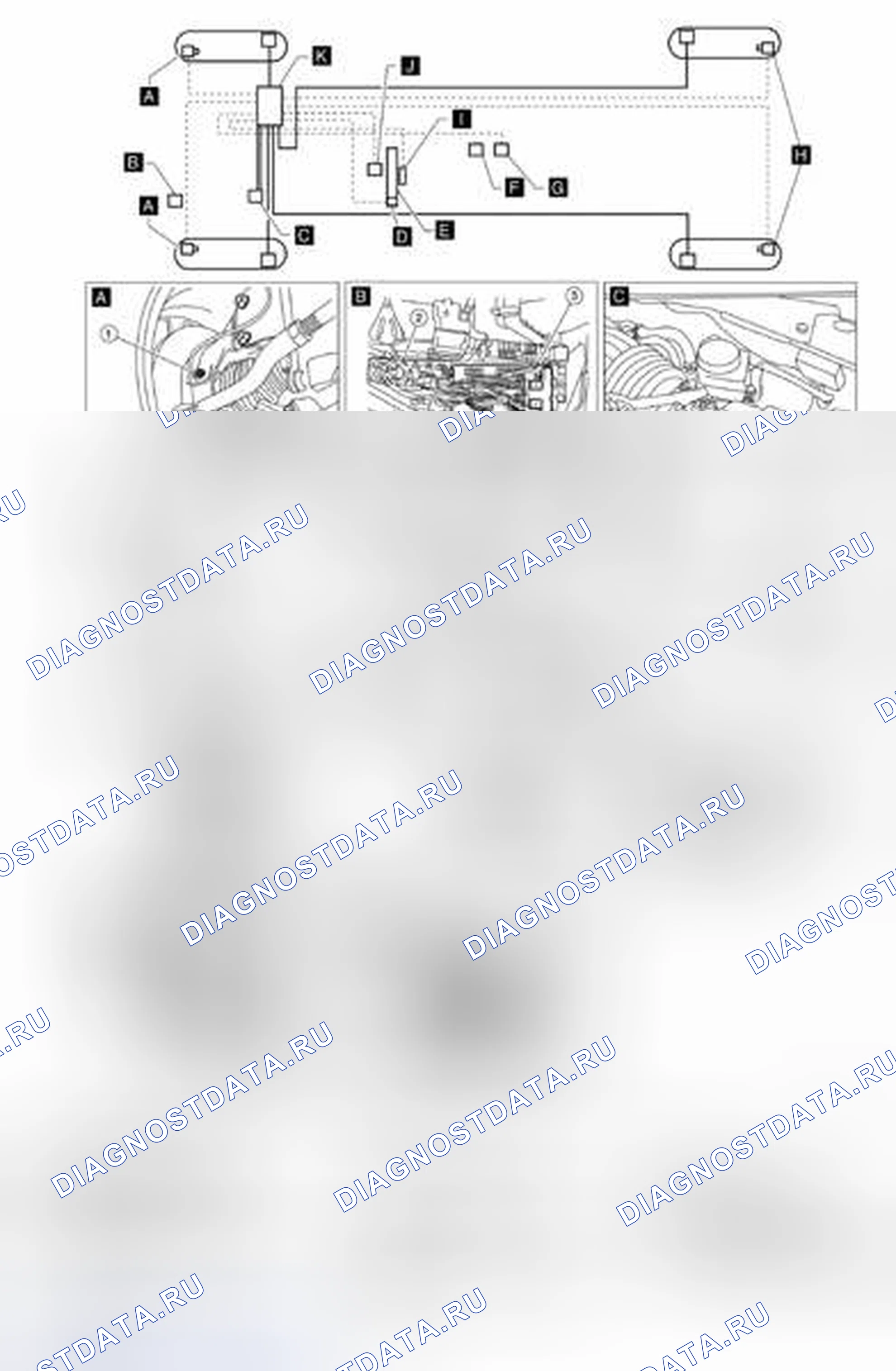 Рис. 21: Расположение компонентов. Nissan Altima L32 рестайлинг