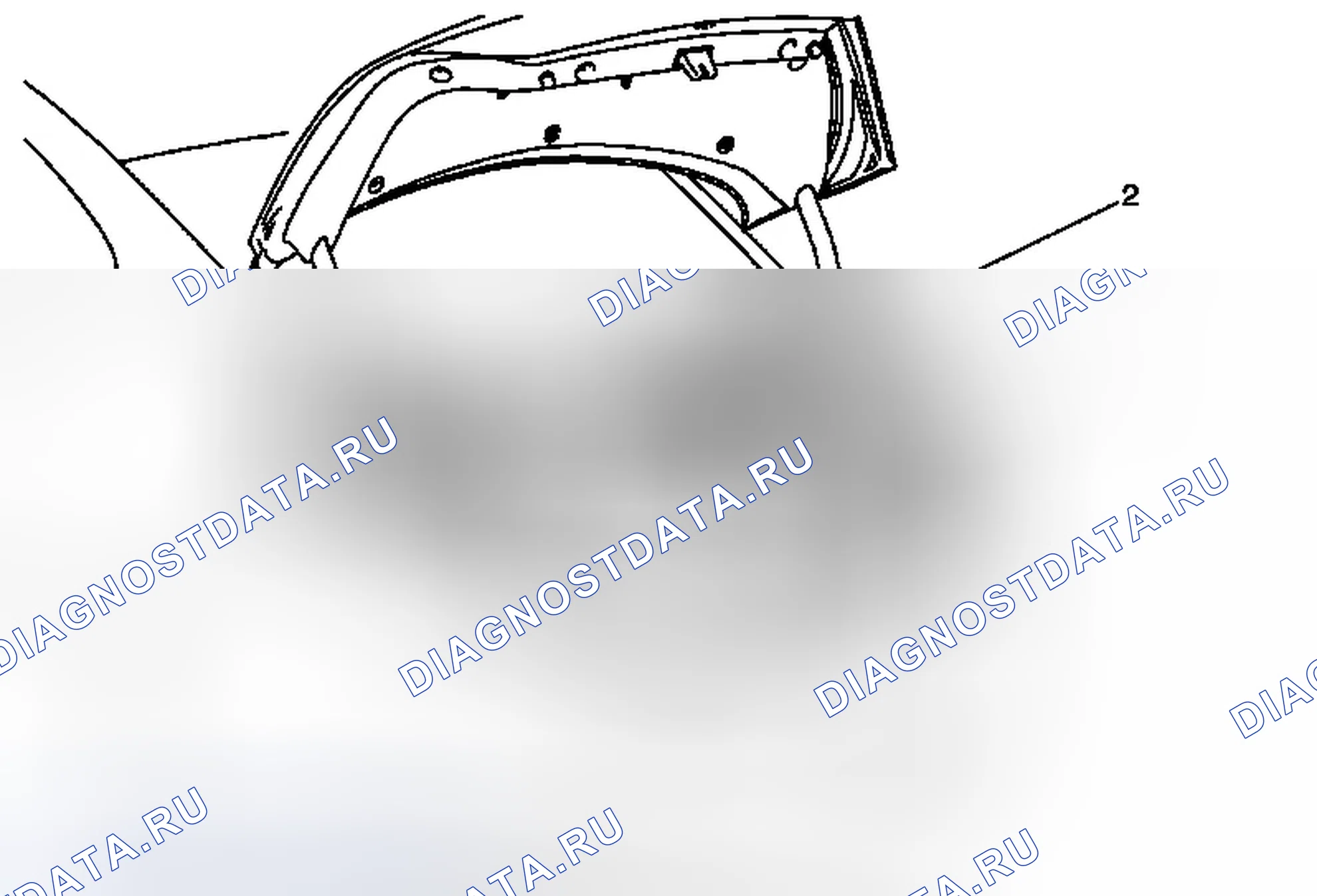 Рис. 74: Замена отделочной панели заднего торца. Buick Regal V