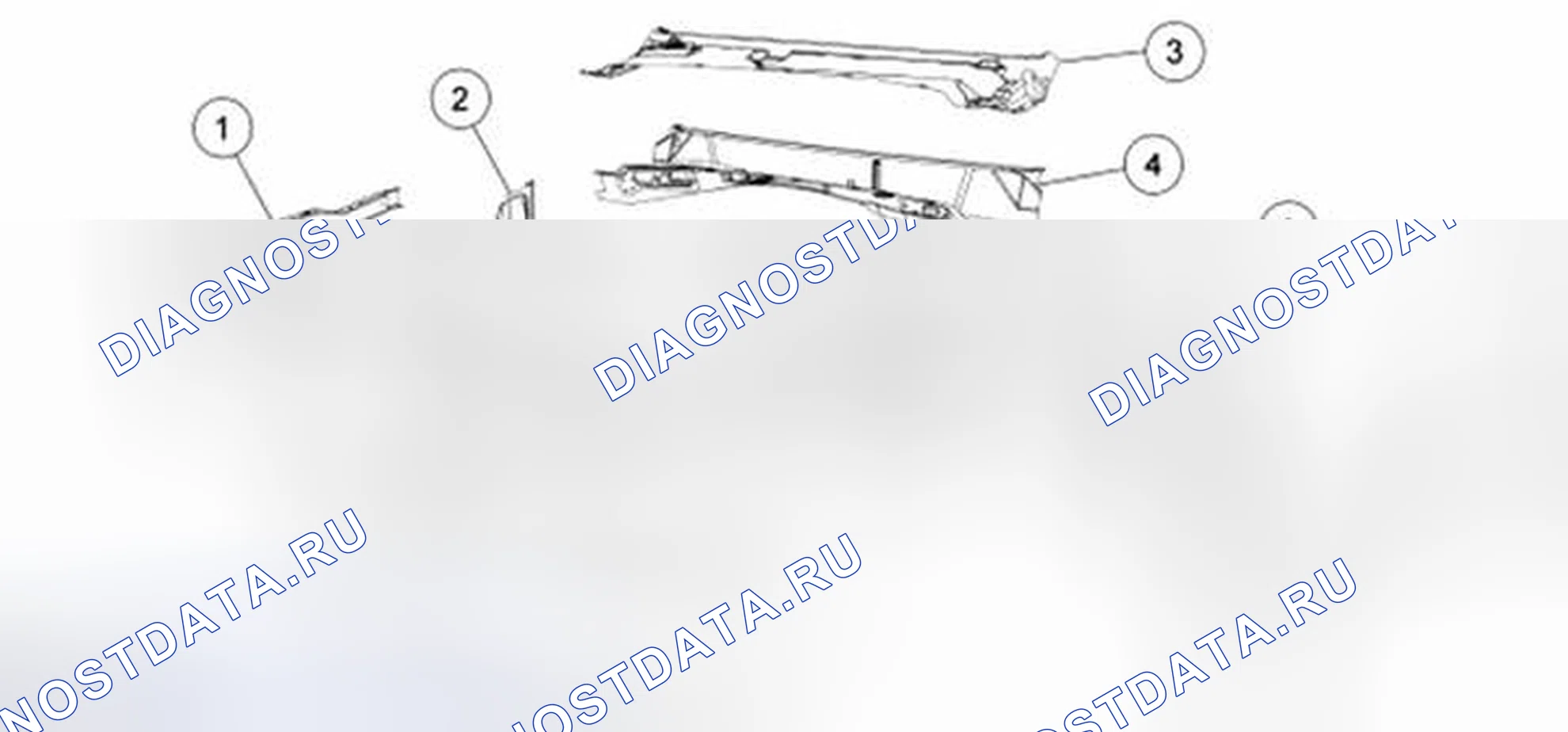 Рис. 135: Передняя конструкция. Ford Pickup F250 Super Duty II