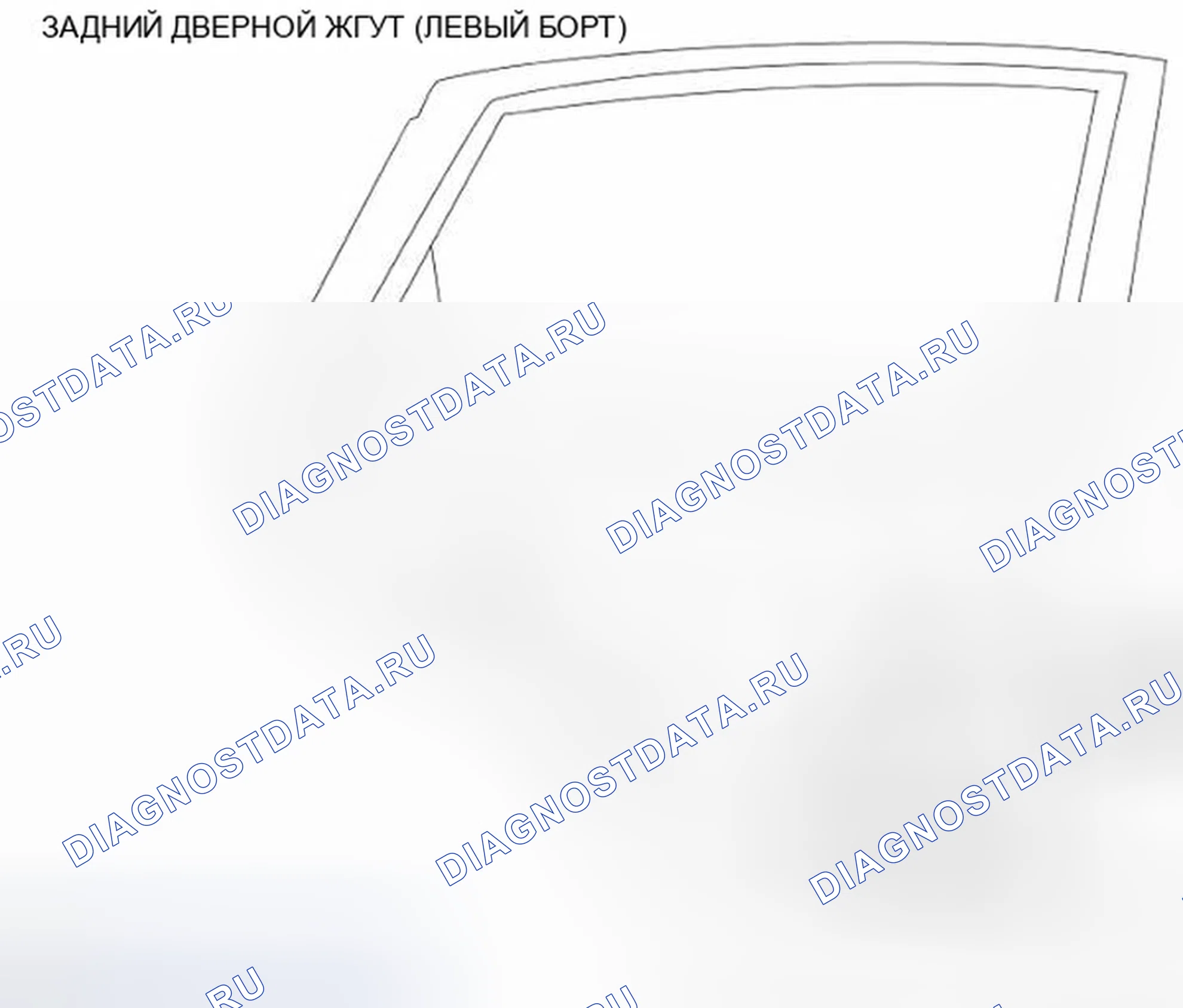 Рис. 100: Жгут задних дверей (левая сторона). Infiniti EX35 I