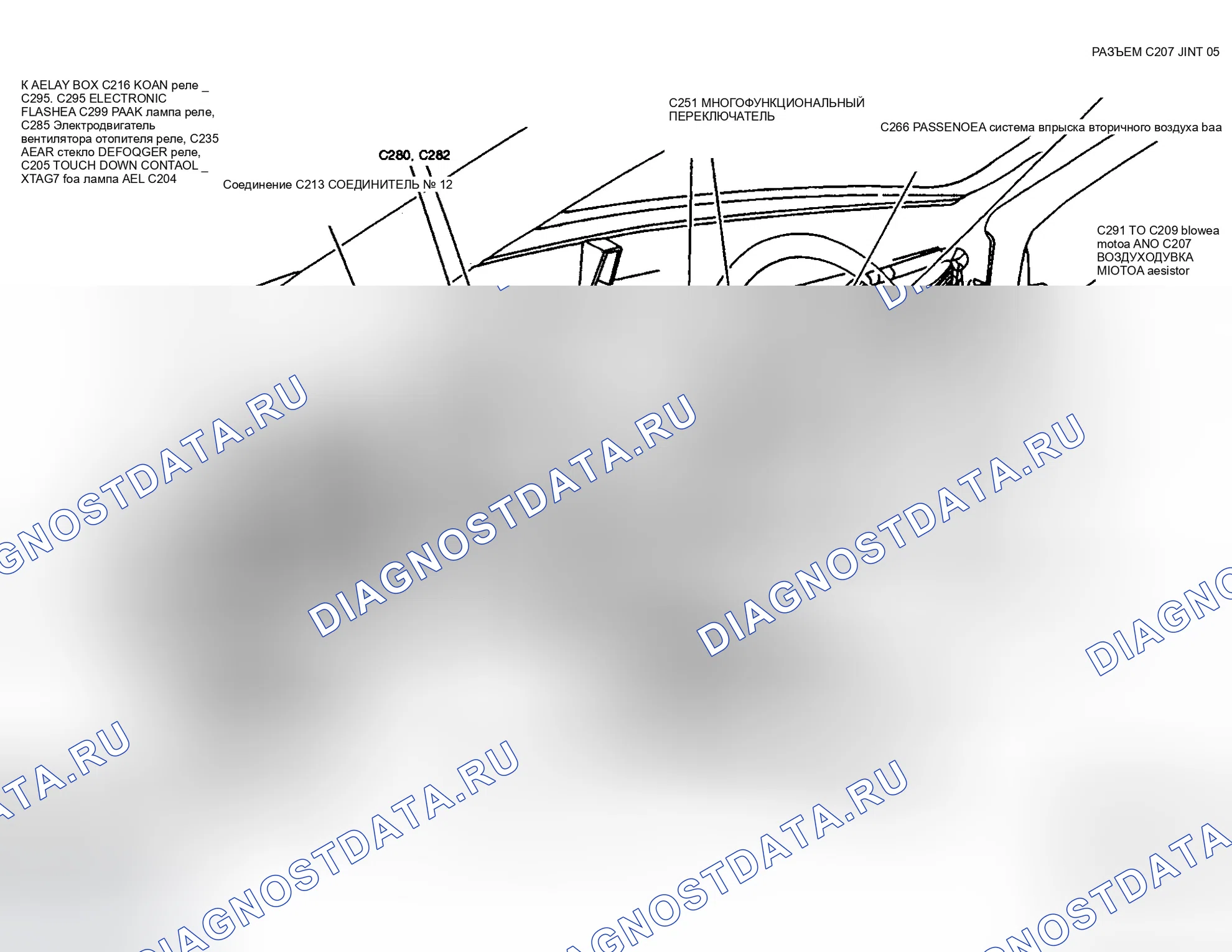 Рис. 4: ПАНЕЛЬ ПРЕДОХРАНИТЕЛЕЙ ПРИБОРНОЙ ПАНЕЛИ. Ford Escort ZX2 