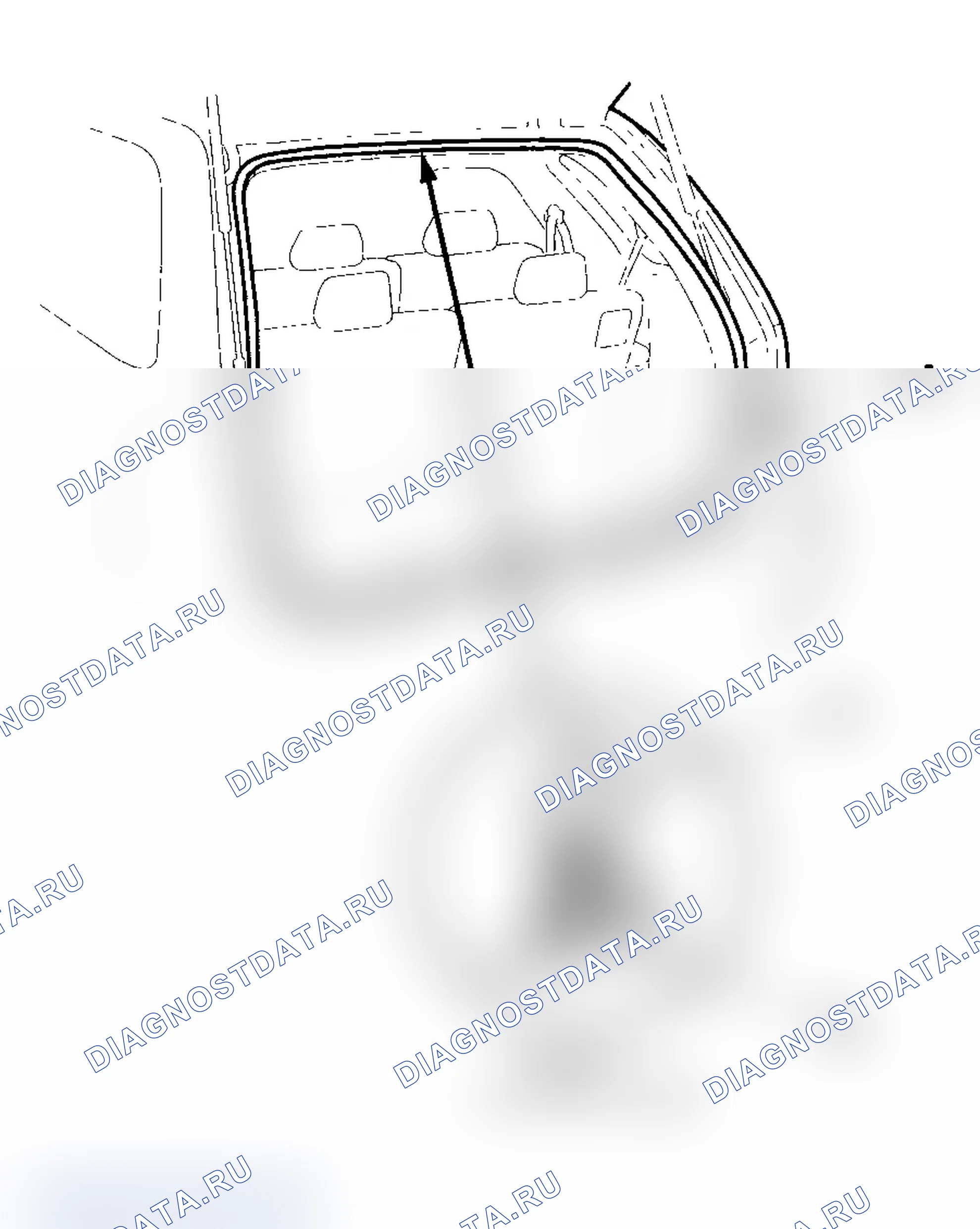 Рис. 17: Замена задней двери Weatherstrip. Acura MDX I