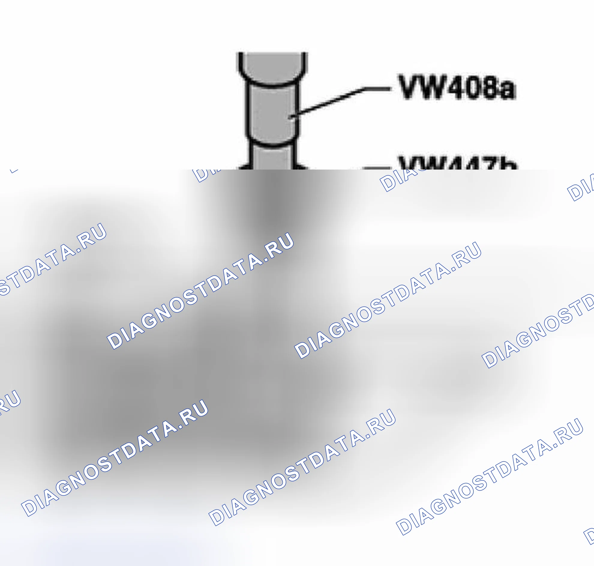 Рис. 58: Отжим 3-й передачи. Volkswagen Golf Mk4