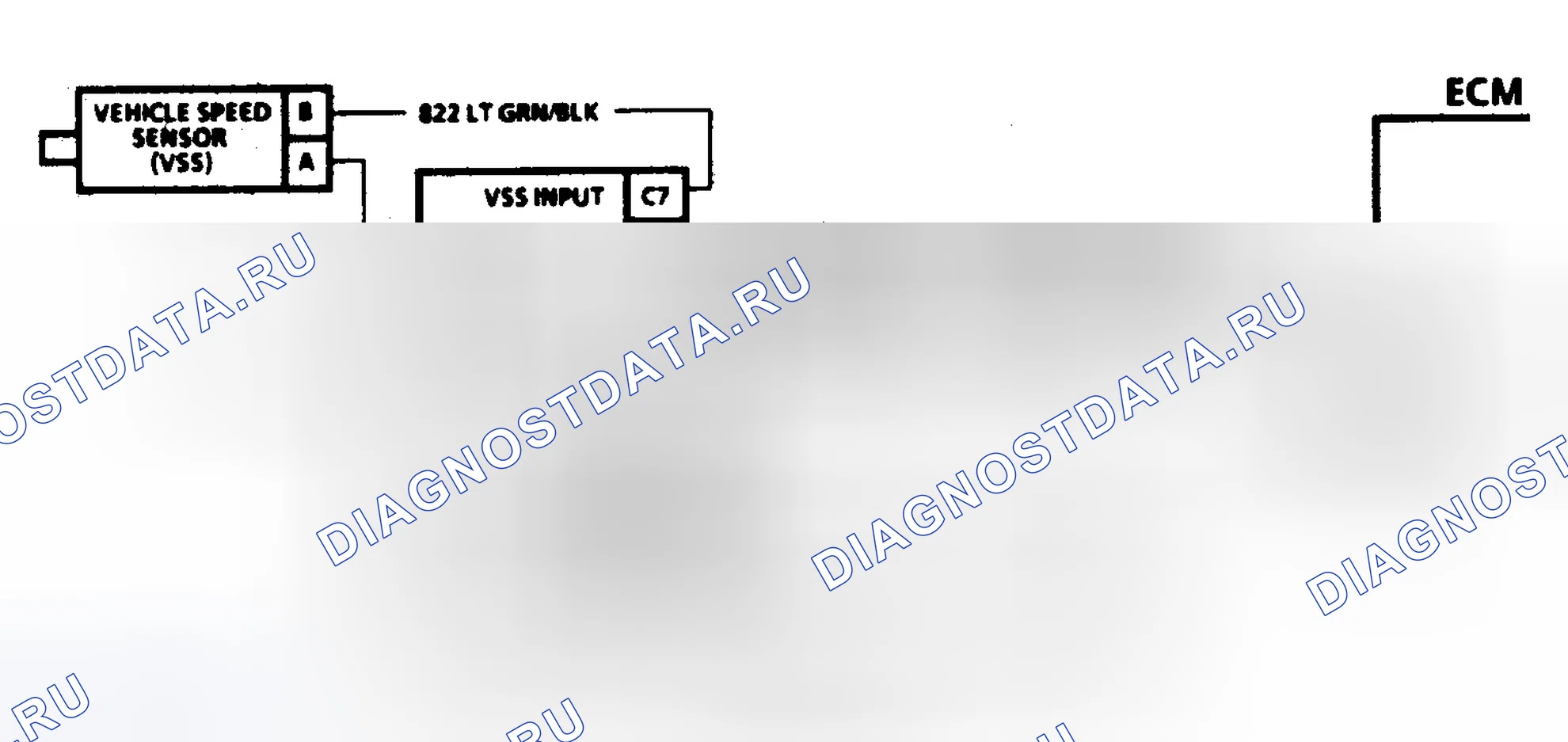 Рис. 141: Схема кода 24 (" C " и " K " серии 5.0L M / T) Датчик скорости транспортного средства. Chevrolet Pickup C2500 