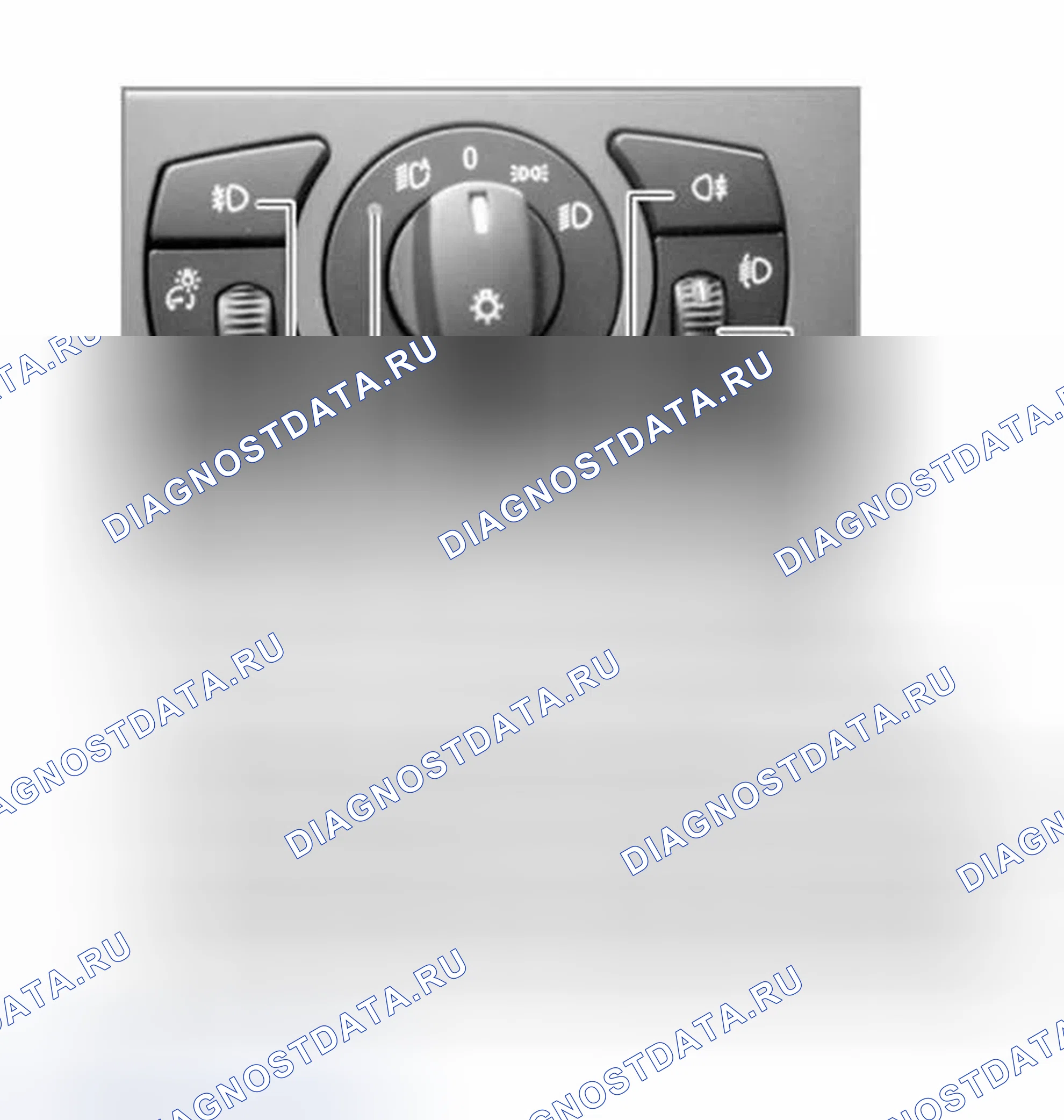 Рис. 40: Переключатель освещения (E60, E61, E63, E64, E65, E66, E90). BMW M6 E63/E64