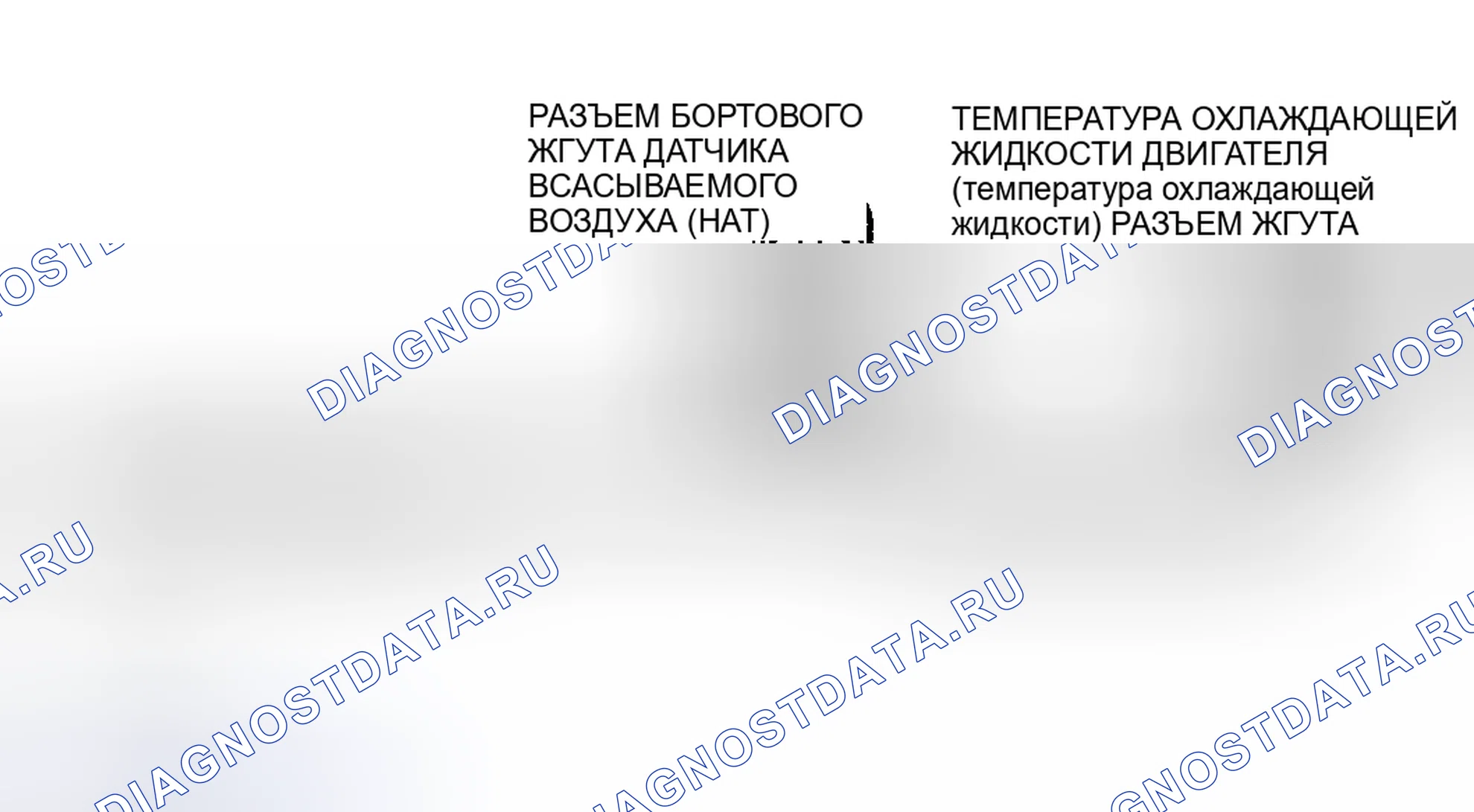 Рис. 8: Цепи датчиков температуры и клеммы разъемов. Hyundai Lantra II