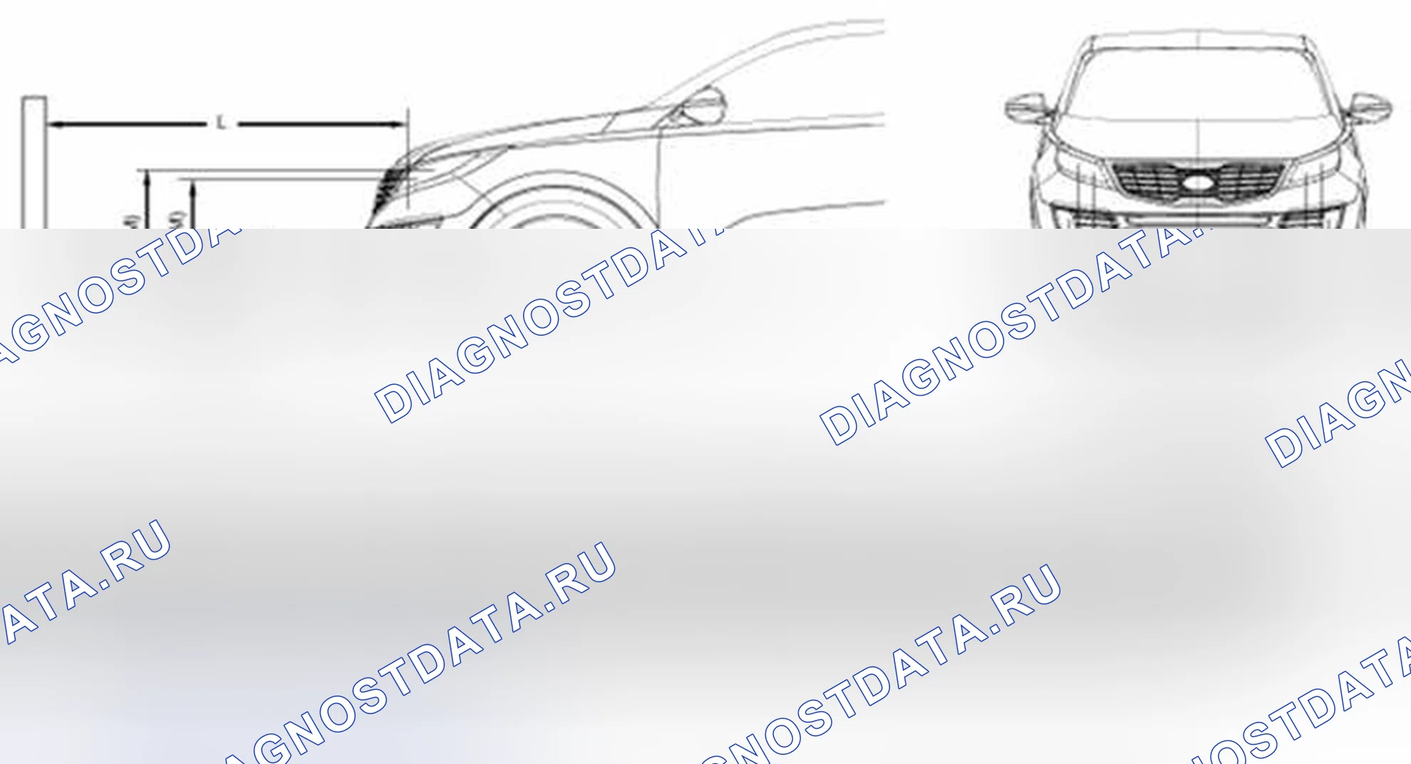 Рис. 34: Точка прицеливания фары и противотуманной фары. Haval Beast (Shenshou) I