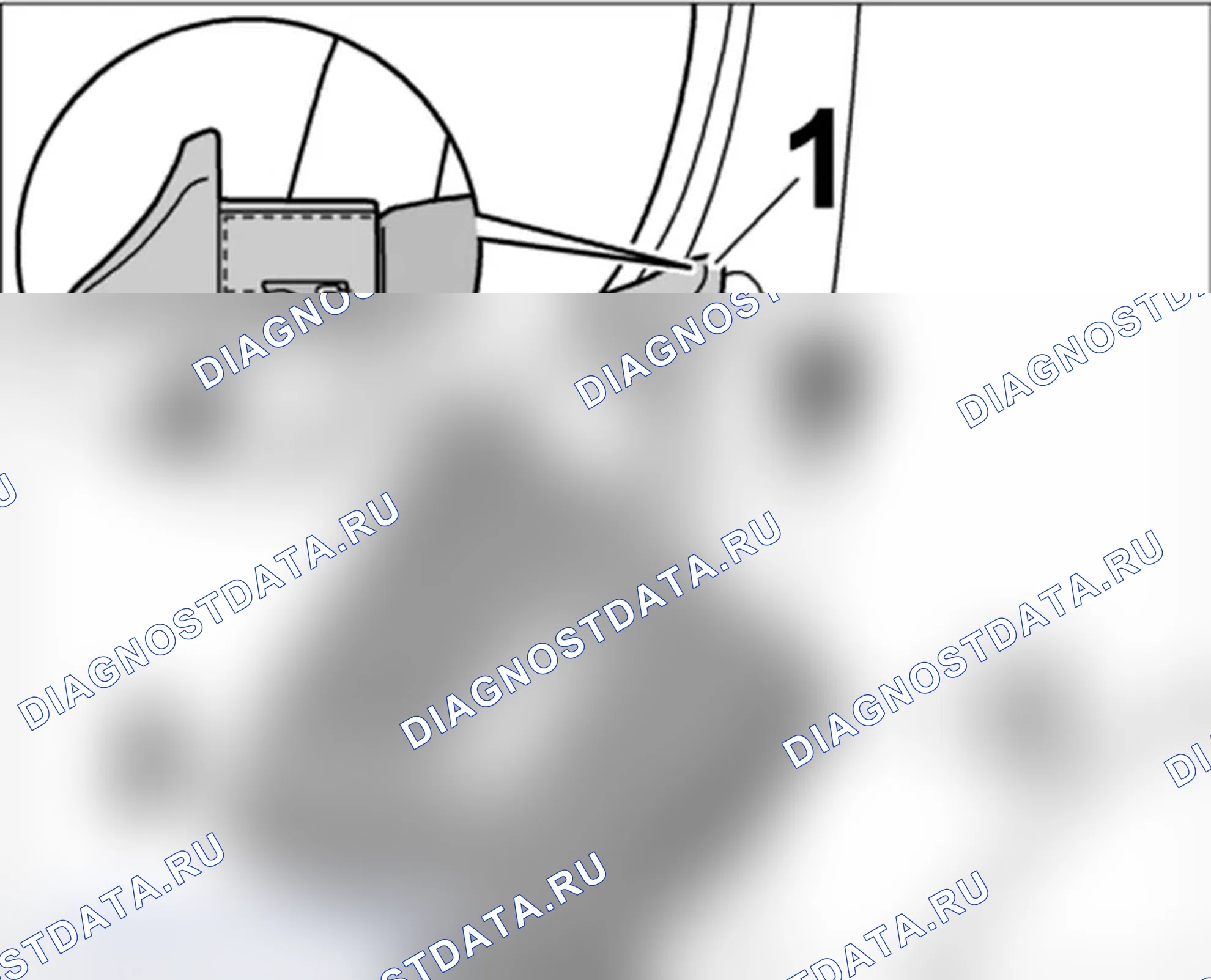 Рис. 110: Снятие кнопки управления для освобождения спинки. Porsche 911 GT3 997