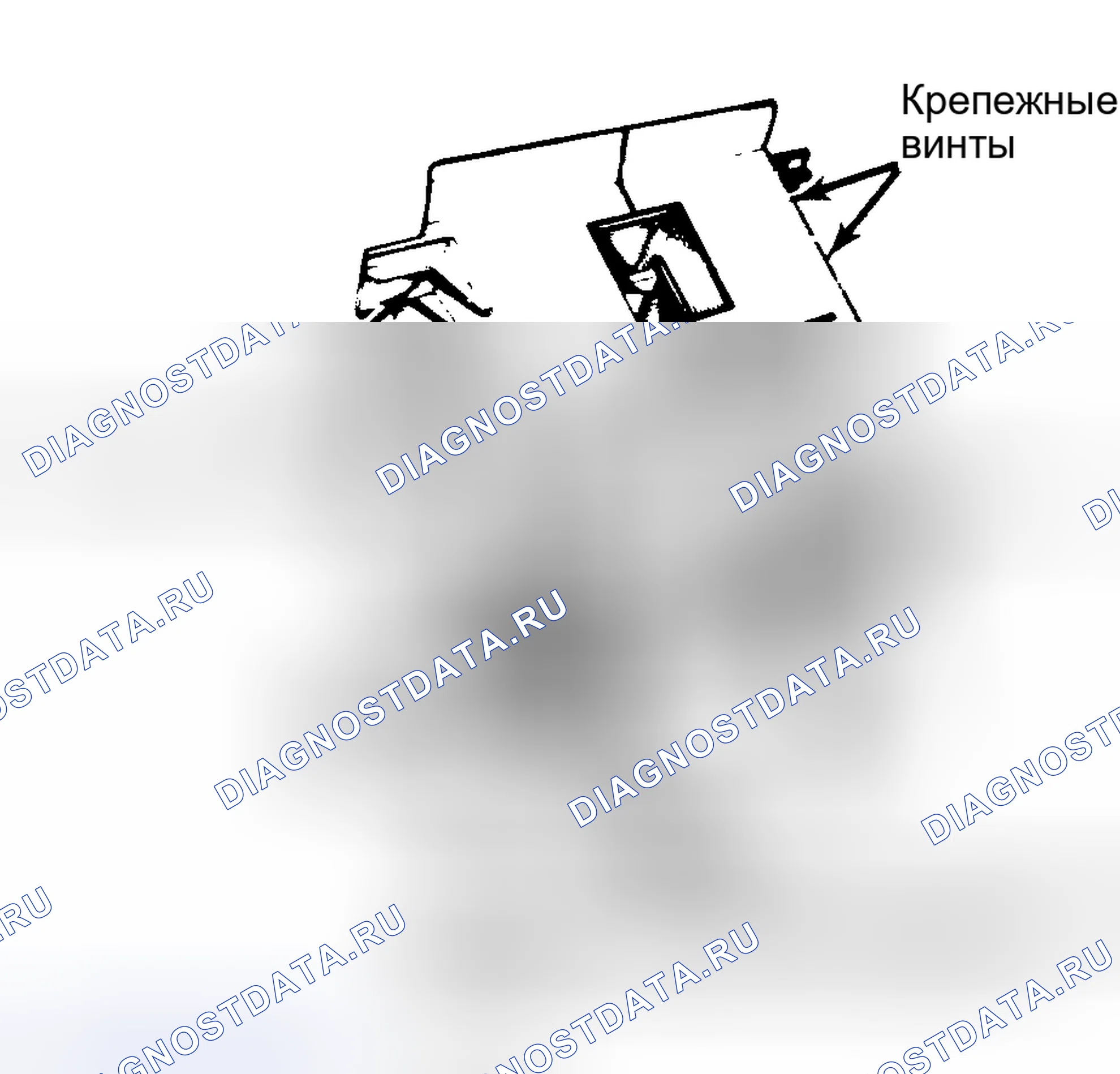 Рис. 3: Крепежные винты нагревателя (Альянс) Воздуходувка должна быть снята с сердечником нагревателя.. AMC Eagle I
