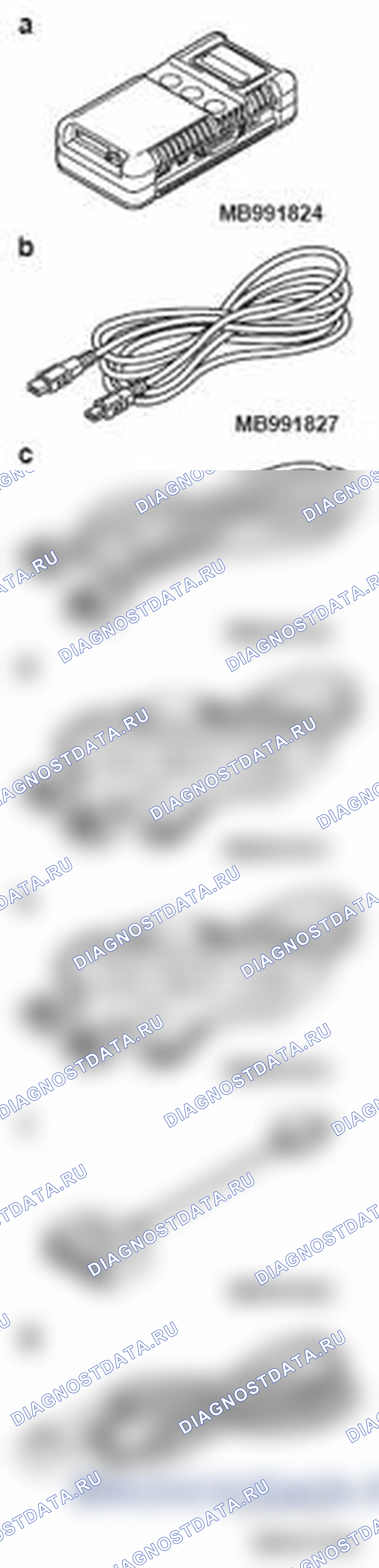 Рис. 805: СПЕЦИАЛЬНЫЕ ИНСТРУМЕНТЫ. Mitsubishi Lancer Ralliart X рестайлинг