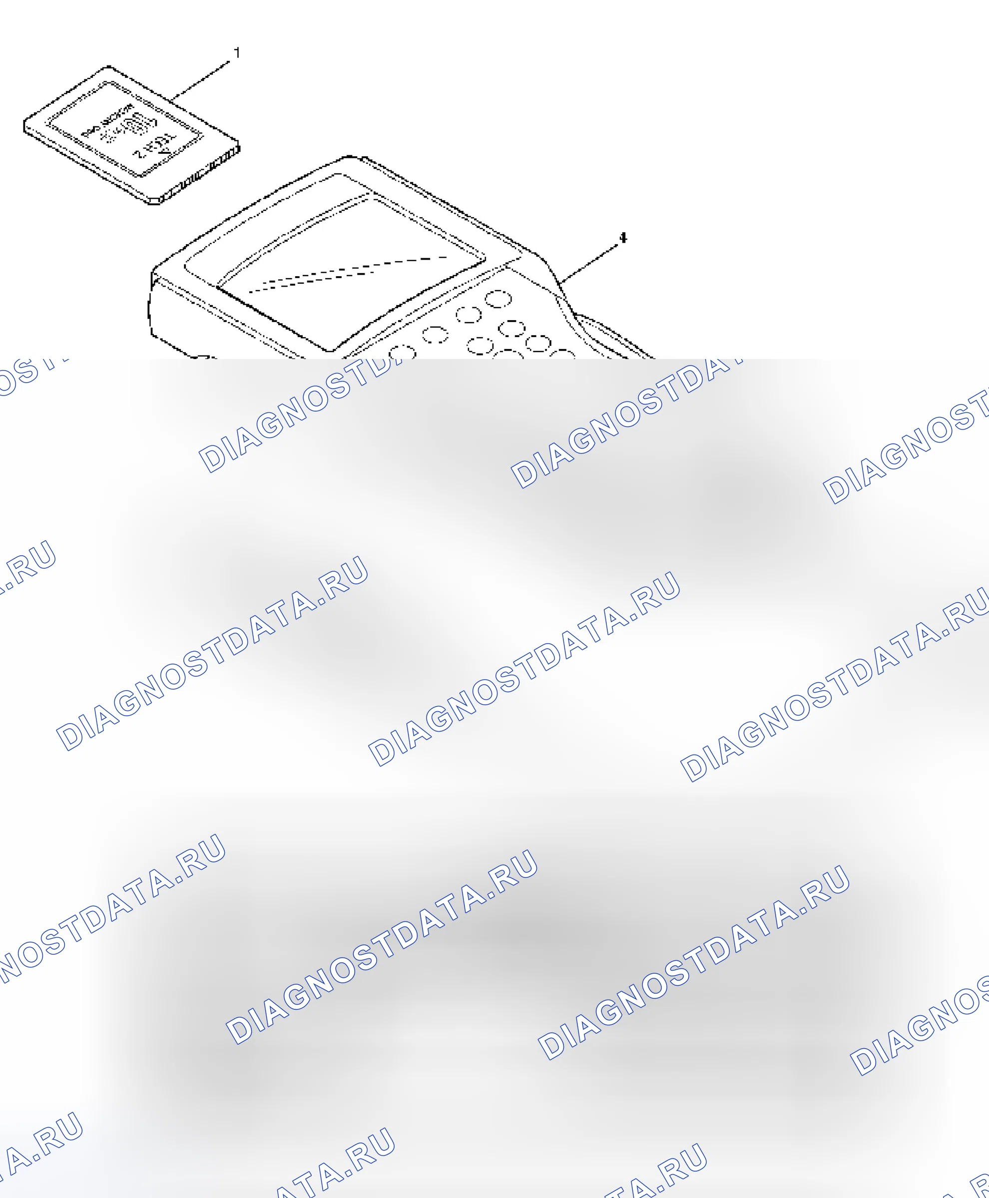 Рис. 24: Сканирующее устройство Tech 2. Isuzu Axiom I