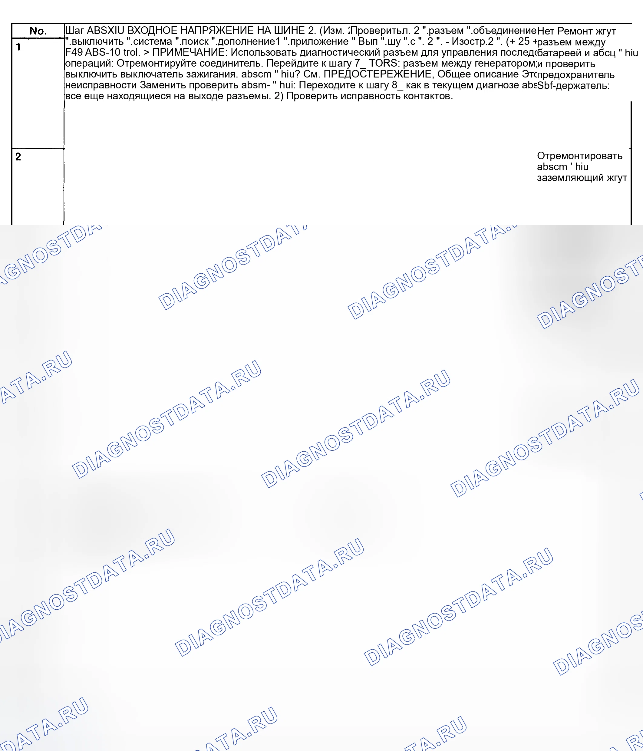 Рис. 95: Диагностическая карта с монитором Subaru Select - код 52 - неисправность двигателя. Subaru Impreza GD/GC/GG